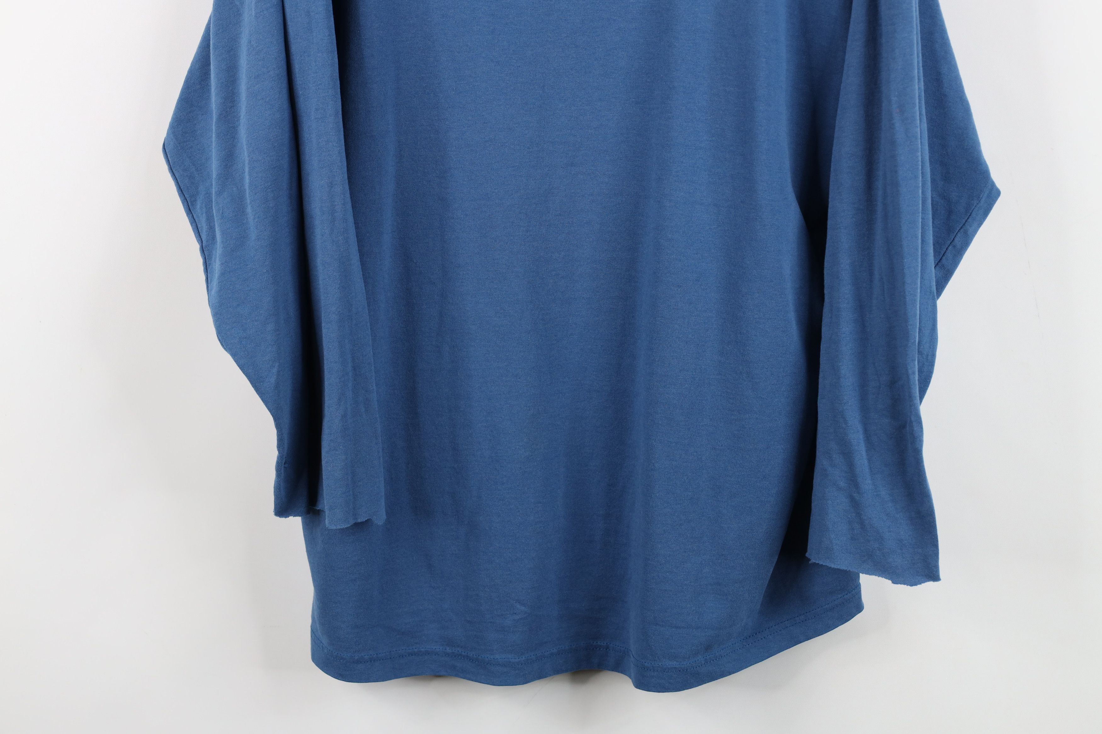 Vintage Vintage 90s Streetwear Heavy Off 3/4 Sleeve T-Shirt Blue USA Size US L / EU 52-54 / 3 - 3 Thumbnail
