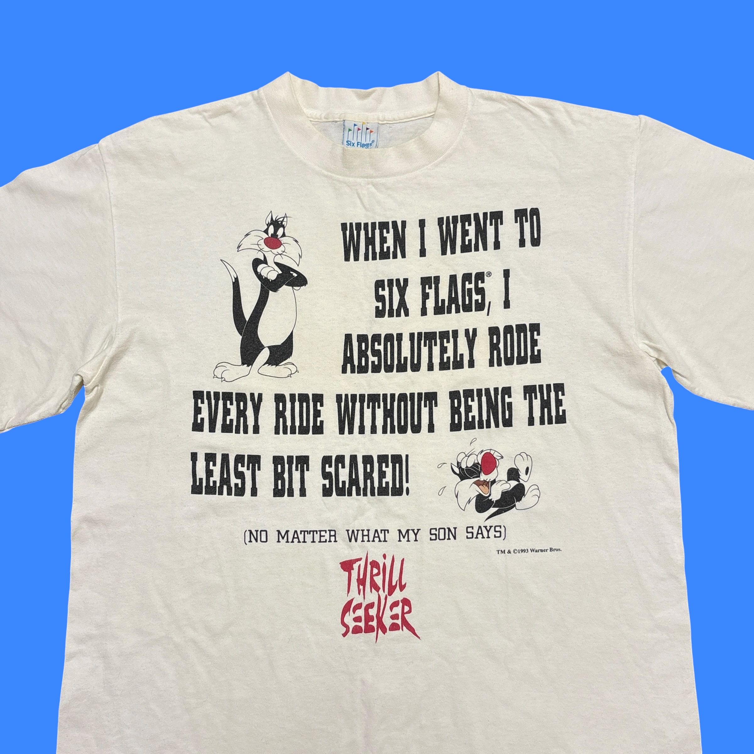 Cartoon Network Vintage Sylvester Shirt 1993 Six Flags 90s Single Stitch Size US L / EU 52-54 / 3 - 2 Thumbnail