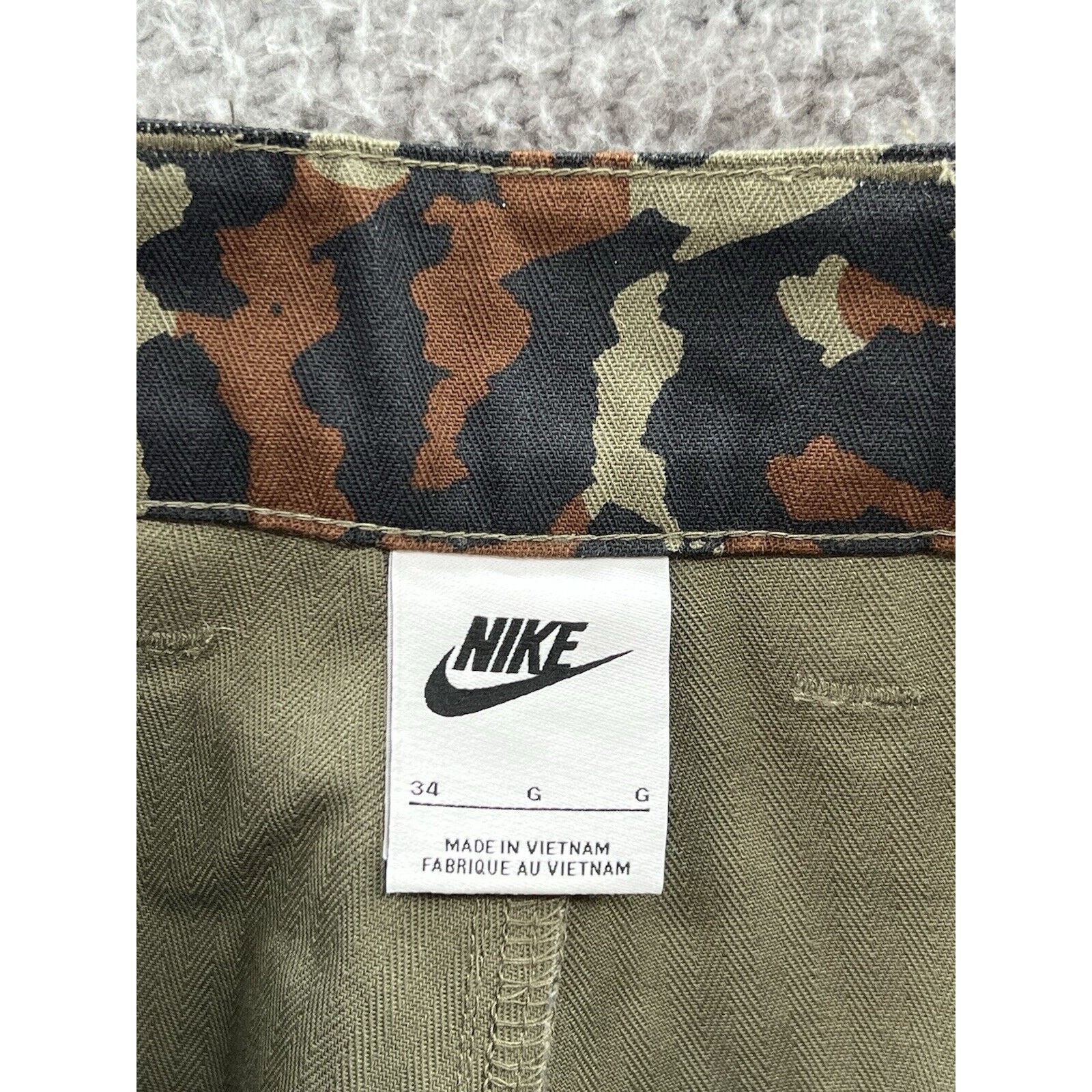 Nike Nike Life All-Over Print Cargo Trousers Green FJ0325-222 Size US 34 / EU 50 - 3 Thumbnail