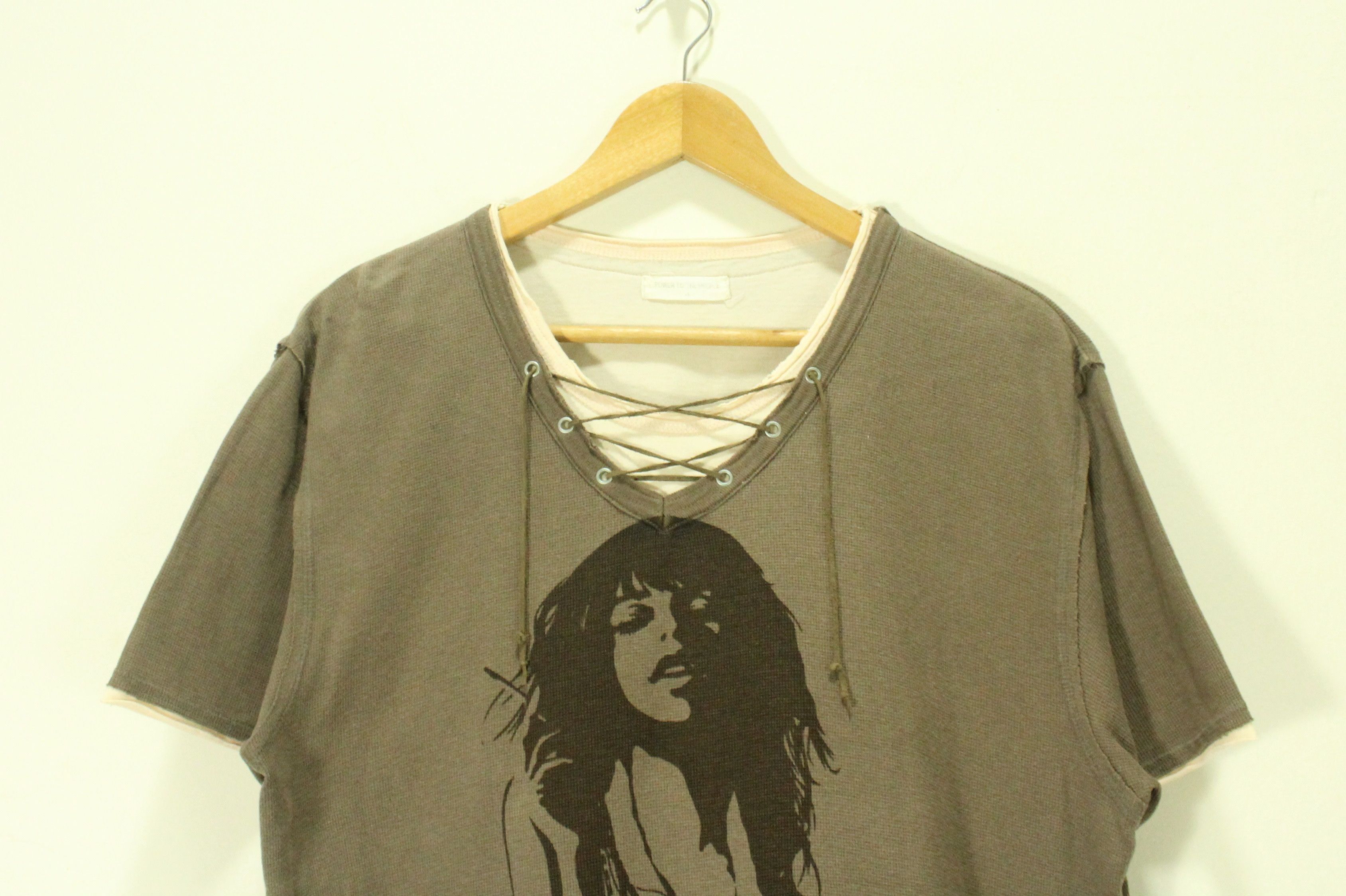 Japanese Brand Lace Up Graphic Shirt Smoking Inspired LGB Hysteric Glamour Size US M / EU 48-50 / 2 - 2 Thumbnail