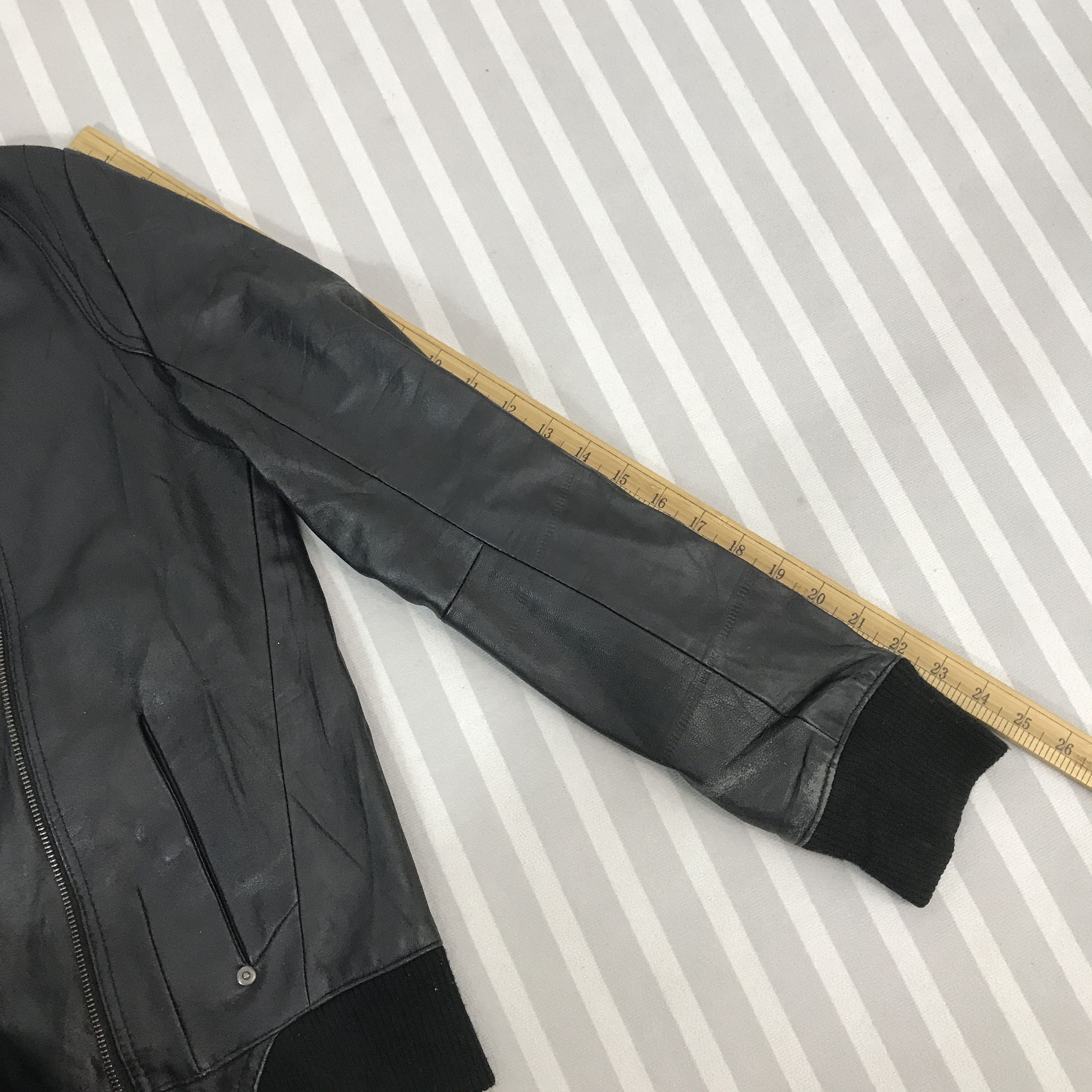 Japanese Brand × Leather × Vintage Sensual FMH Double zipper Leather Jacket hoodie design Size US M / EU 48-50 / 2 - 6 Thumbnail