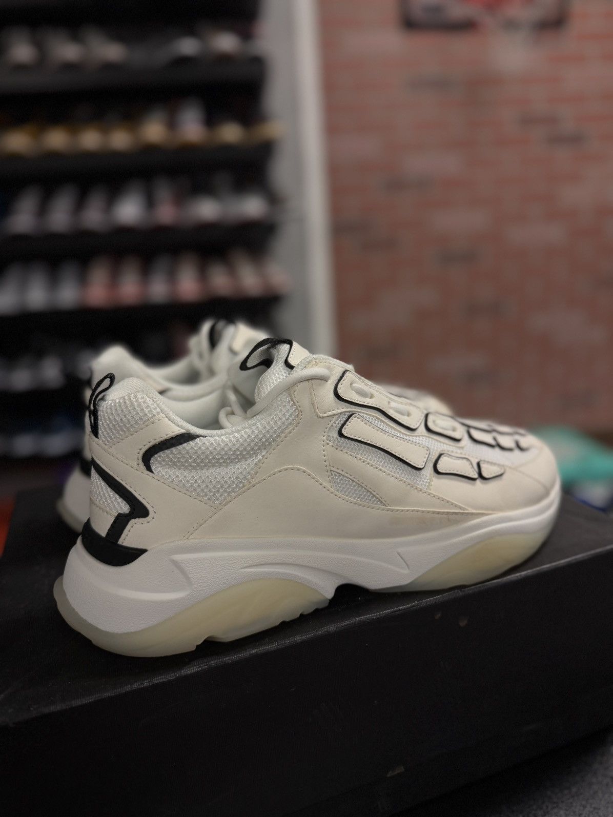 Amiri 46EU/13US - Amiri BONE RUNNER White & Black W BOX Size US 13 / EU 46 - 3 Thumbnail