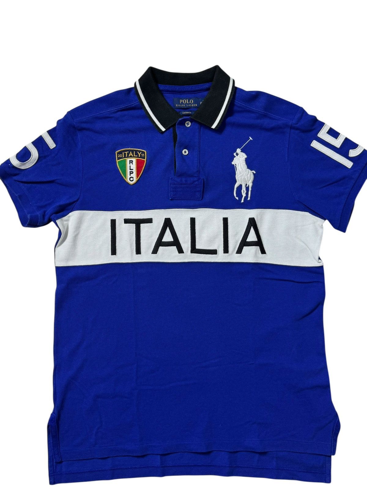 【美品】PoloRalphLauren ChiefKeef着用 ITALIA Polo Ralph Lauren Italia #24 Polo Shirt Chief Keef Big Pony