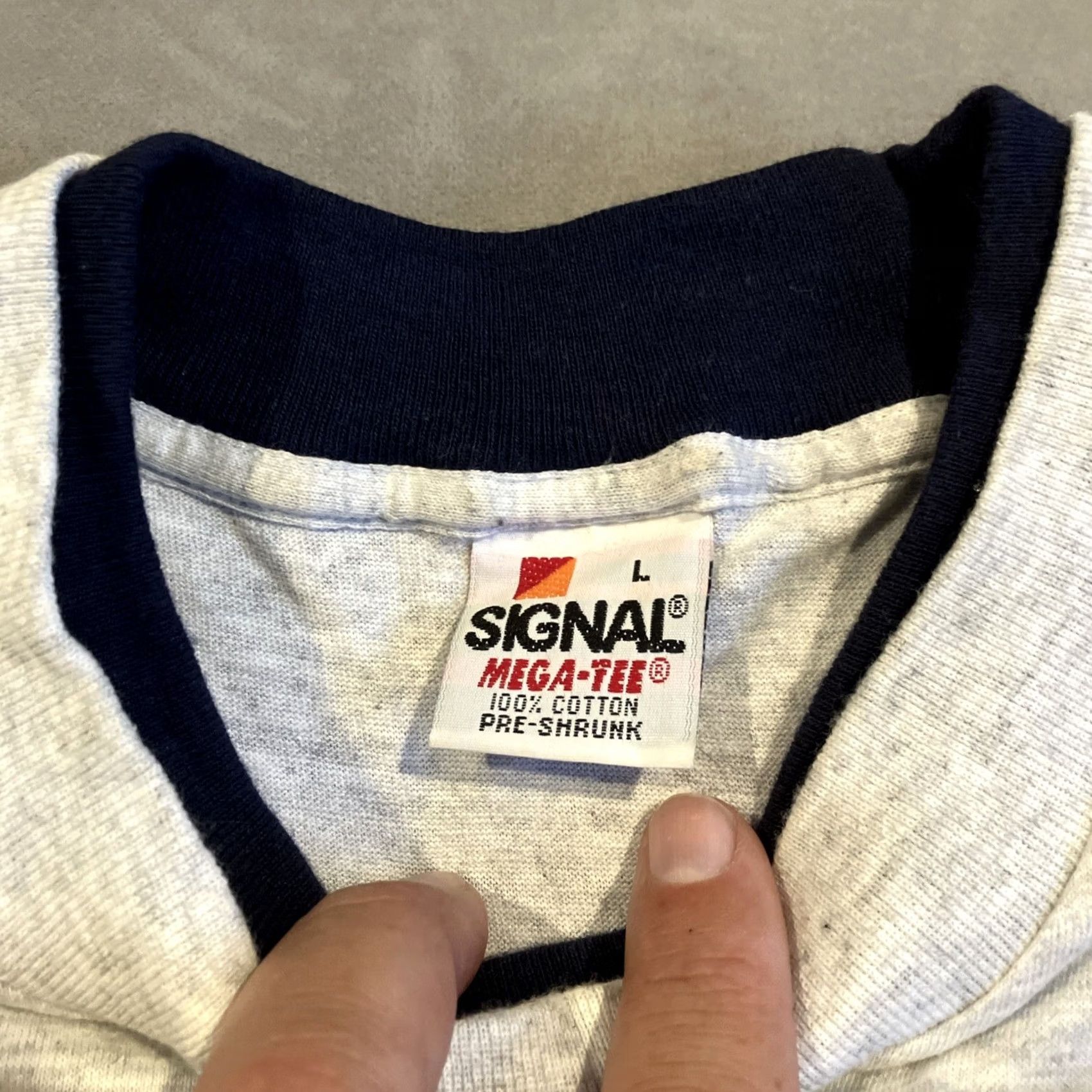 Both VINTAGE Signal Captain & FIRST MATE Matching T Shirts L Mens Gray Size US L / EU 52-54 / 3 - 8 Thumbnail