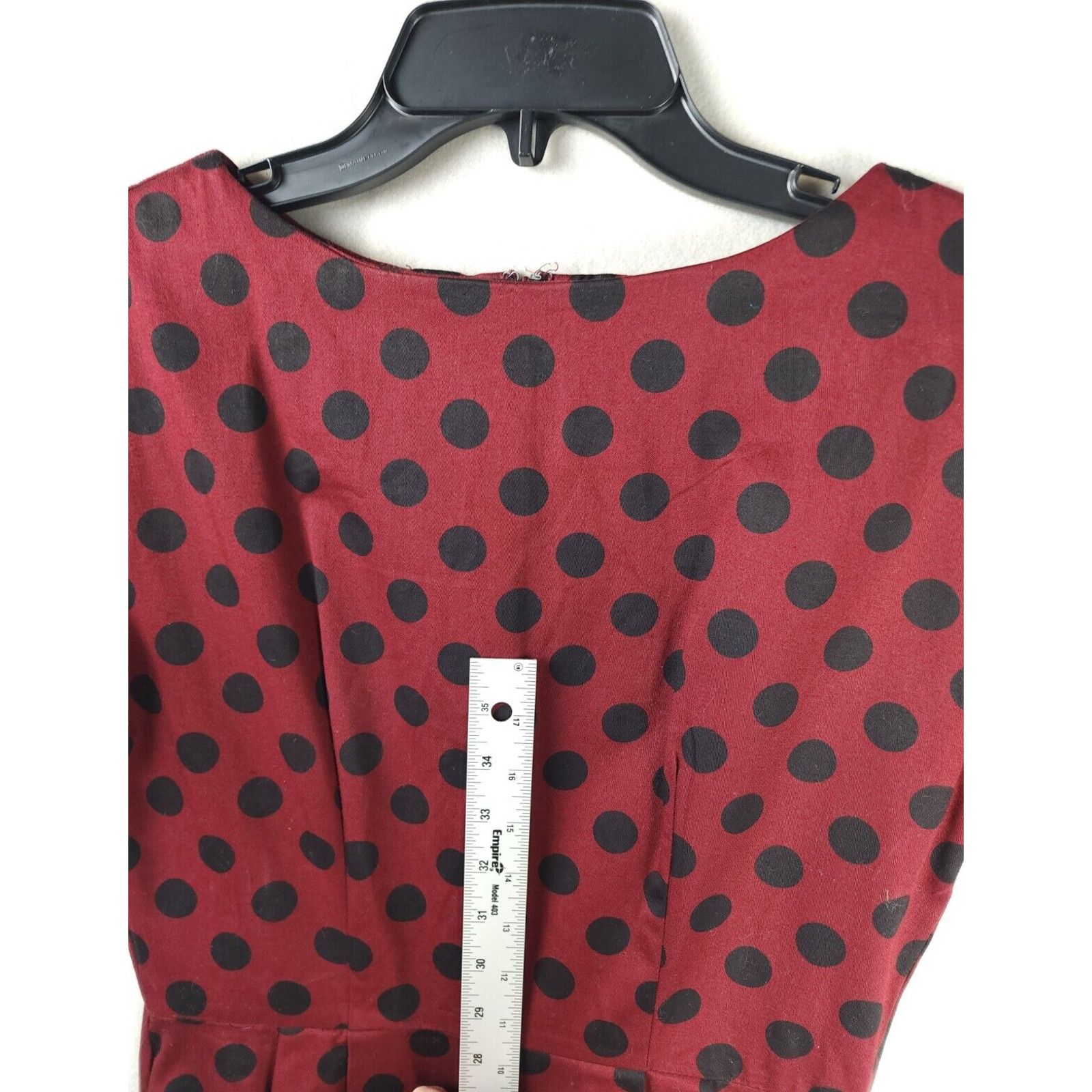Asos ASOS Red & Black Dot Short Sleeve MIDI Dress Size 6 - Cotton Size M / US 6-8 / IT 42-44 - 6 Thumbnail