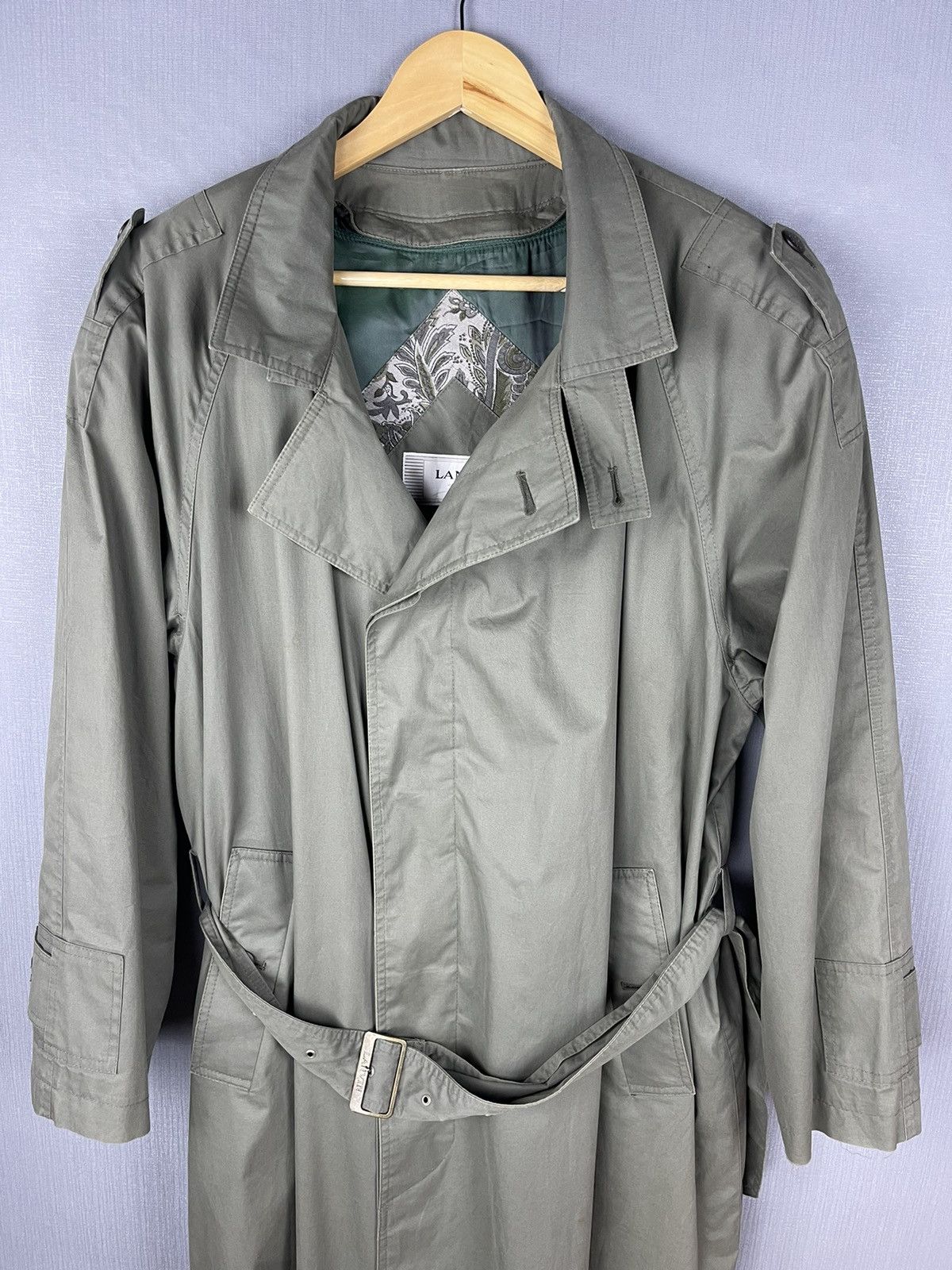 Lanvin VINTAGE LANVIN STUDIO Double Breast Trench Coat Size US L / EU 52-54 / 3 - 4 Thumbnail
