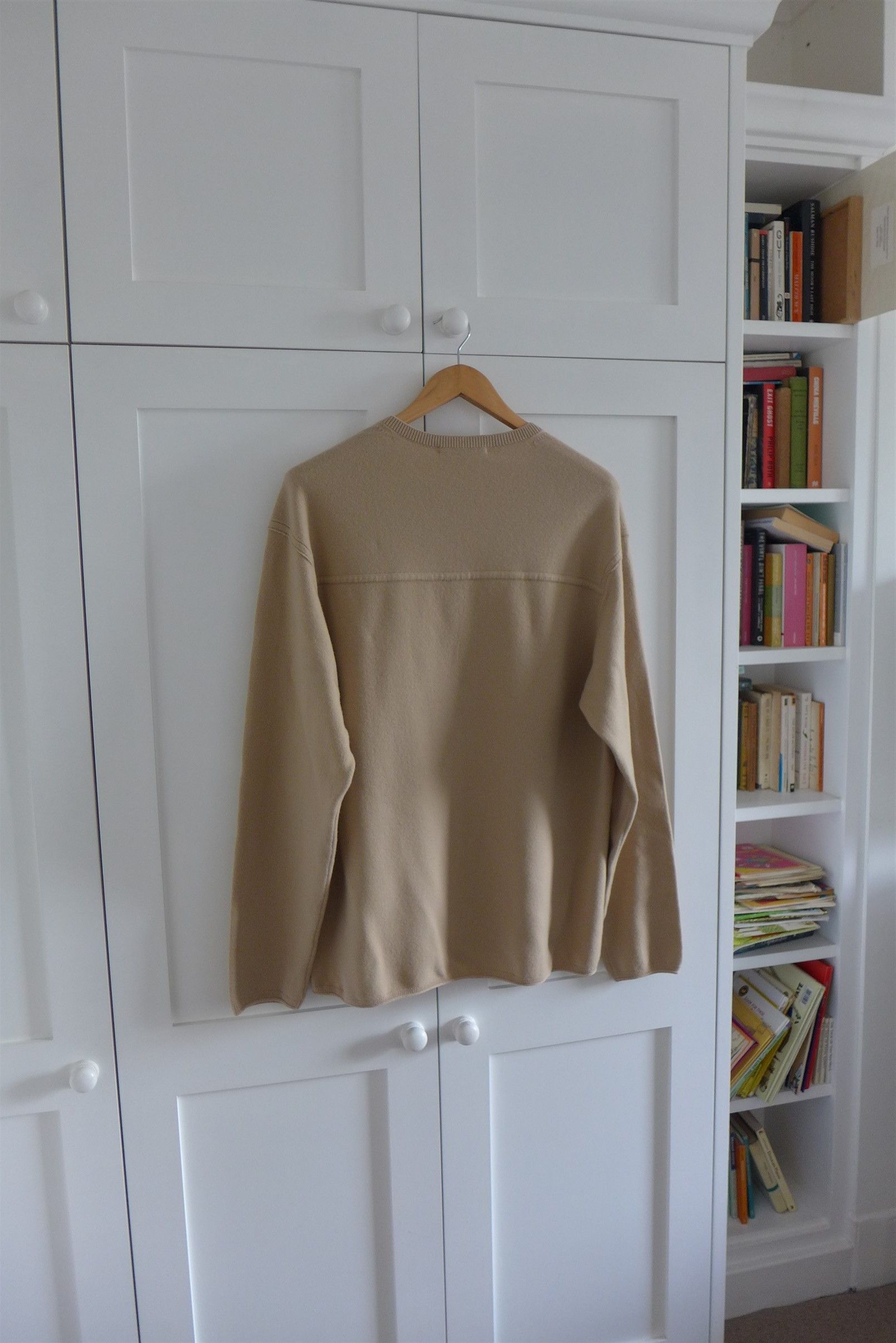 Auralee Auralee V-Neck Sweater - Beige Felted Wool Size US L / EU 52-54 / 3 - 2 Thumbnail