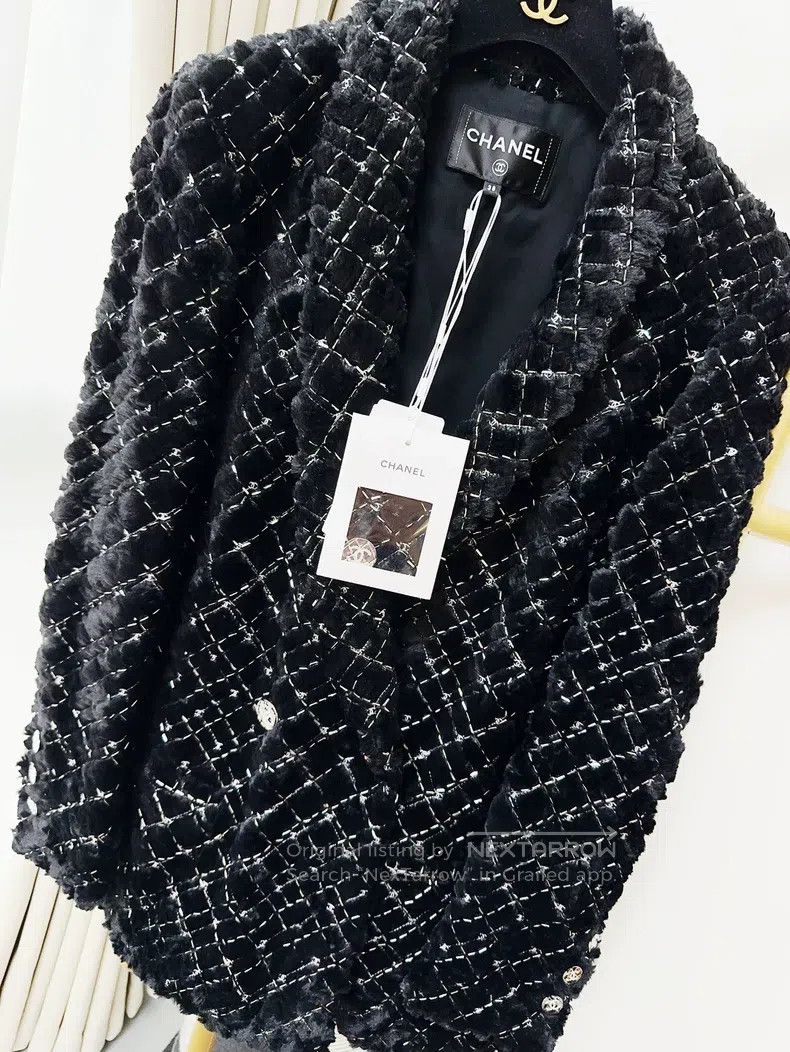 Chanel Chanel 22B autumn and winter preview black diamond plaid t Size XS / US 0-2 / IT 36-38 - 4 Thumbnail