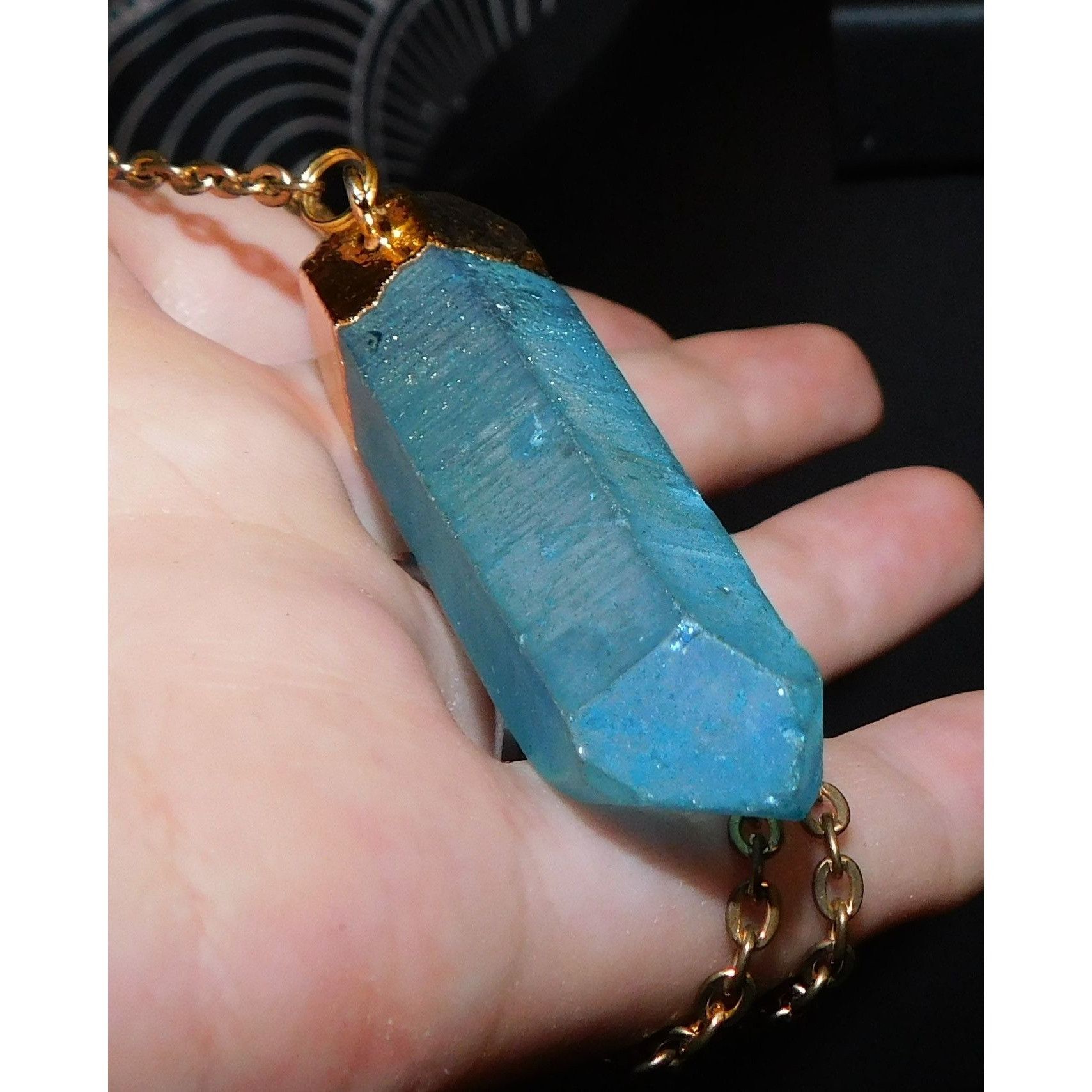 Other Beljoy Quartz Pillar Necklace With Blue Frost Finish And Gol Size ONE SIZE - 4 Thumbnail