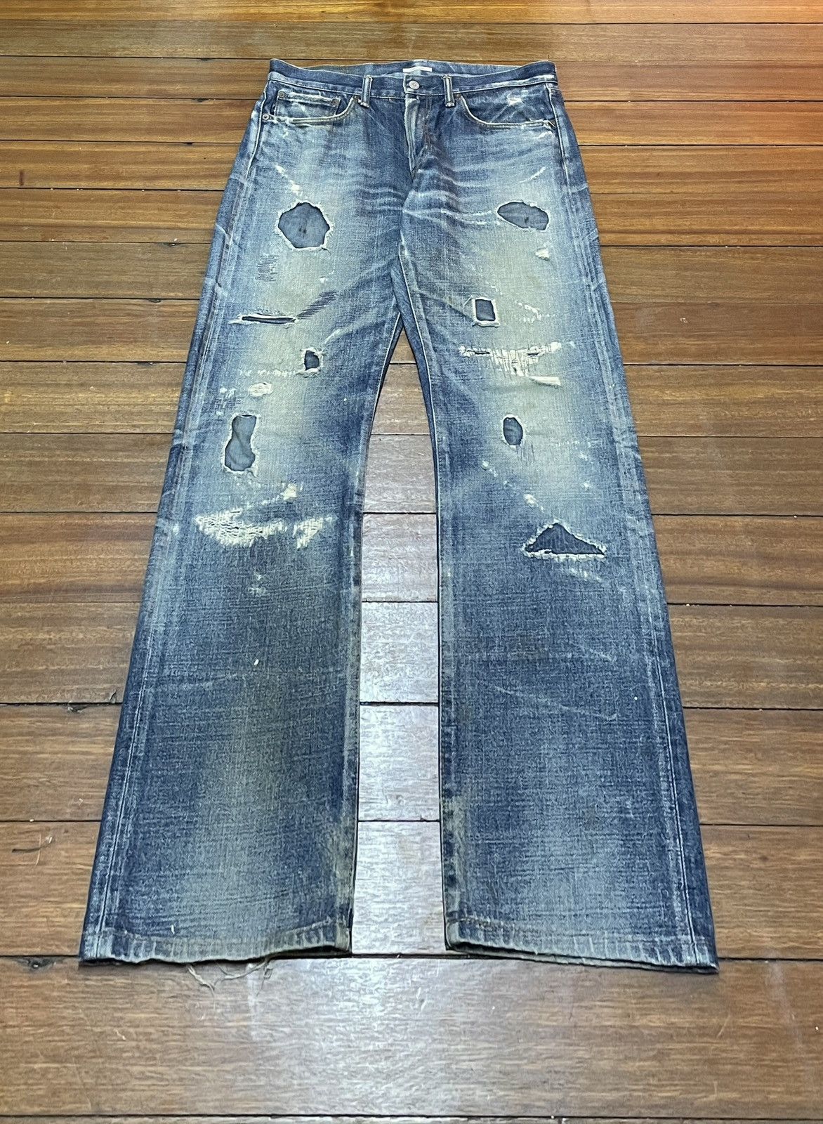 Eternal Very Rare Design Vintage Brand Eternal Ripped Jeans 1990s Size US 34 / EU 50 - 1 Thumbnail