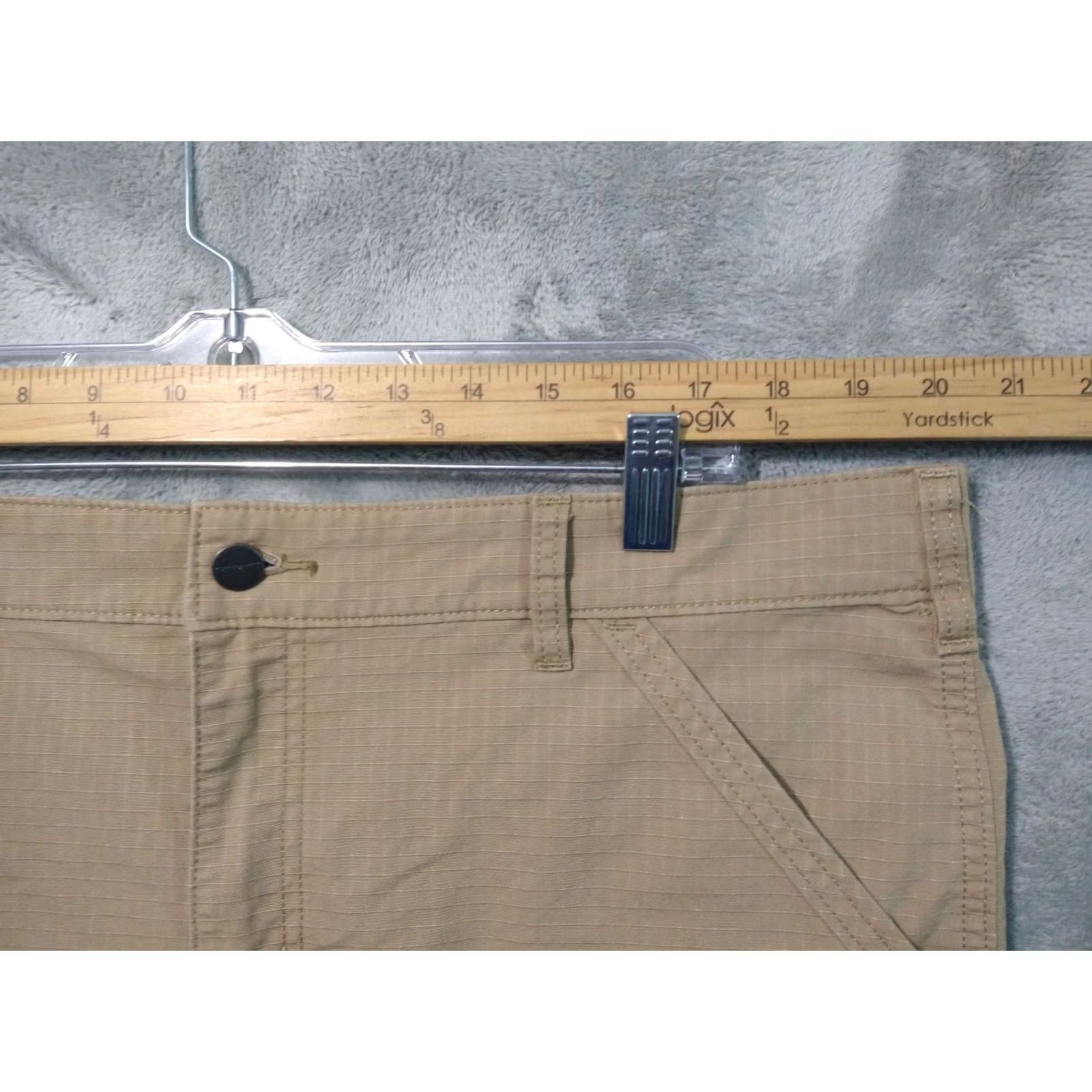 Carhartt Carhartt Shorts Womens 18 Beige Force Rugged Flex Ripstop Work Original Fit Short, Casual, Workwear, 18, Beige, Carhartt, Womens, 9 In inseam Size 40" / US 18 - 3 Thumbnail