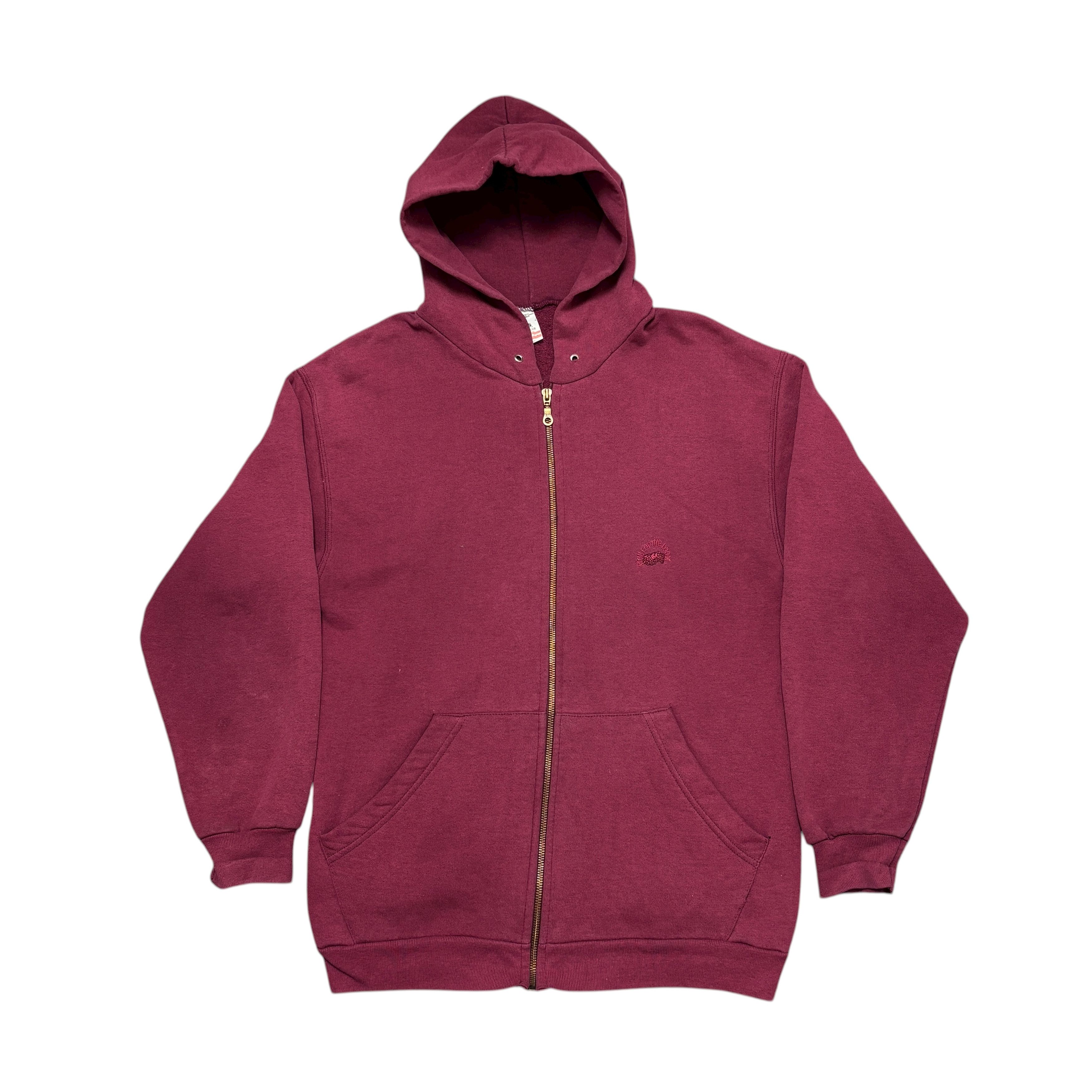 Fruit Of The Loom Vintage Blank Hoodie 90s Fruit Of The Loom Made In Usa Size US L / EU 52-54 / 3 - 1 Thumbnail