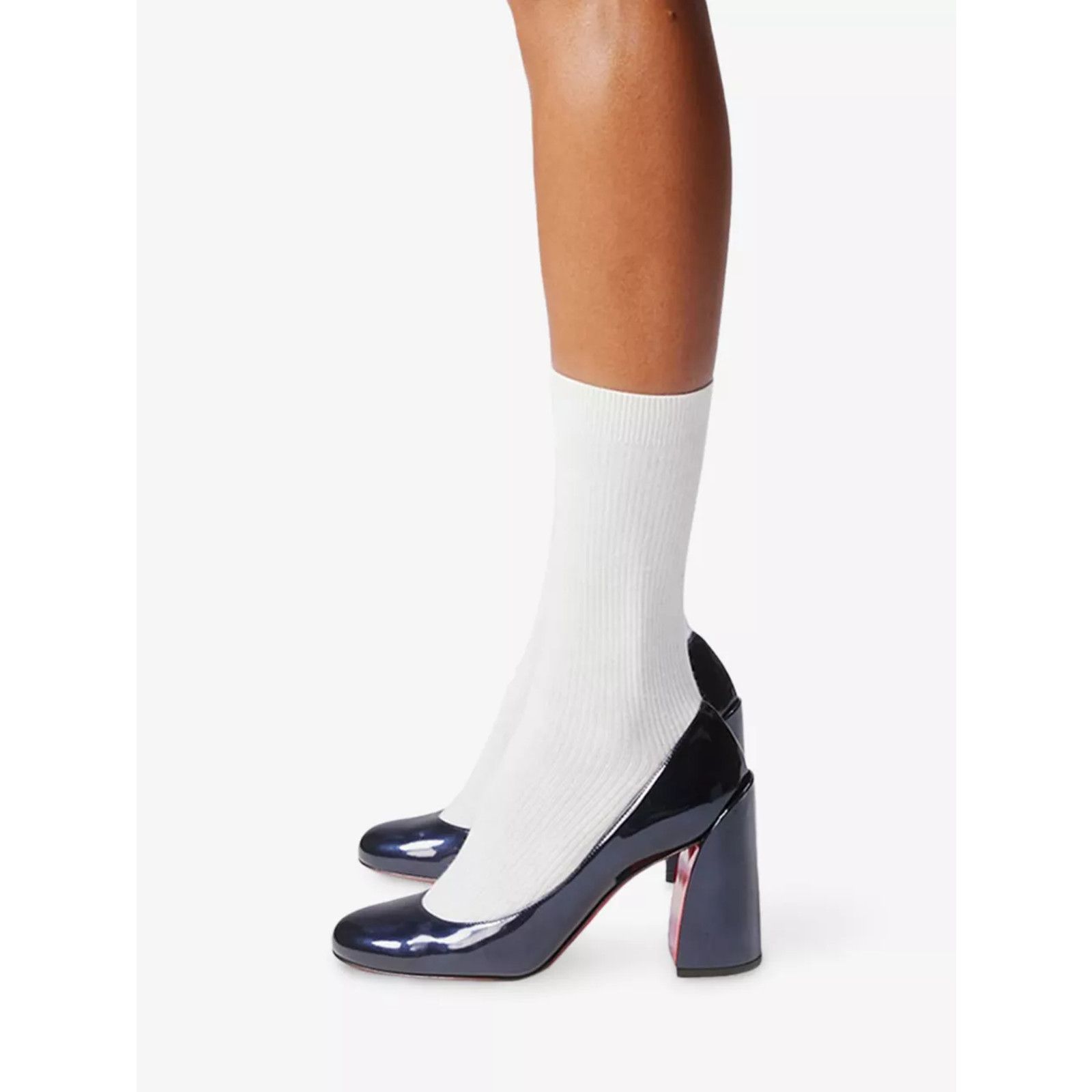 Christian Louboutin Christian Louboutin Miss Sab 85 Zaffiro Patent Pump 37.5 Size US 7.5 / IT 37.5 - 7 Thumbnail