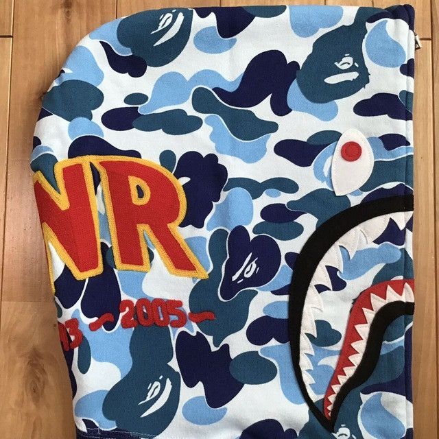 Bape BAPE ABC camo Blue shark full zip hoodie a bathing ape Size US L / EU 52-54 / 3 - 4 Thumbnail