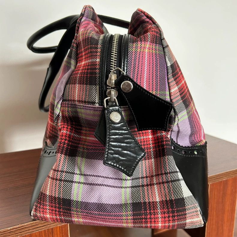 Vivienne Westwood Vivienne Westwood Purple checkered bag, single shoulder ba Size ONE SIZE - 4 Thumbnail
