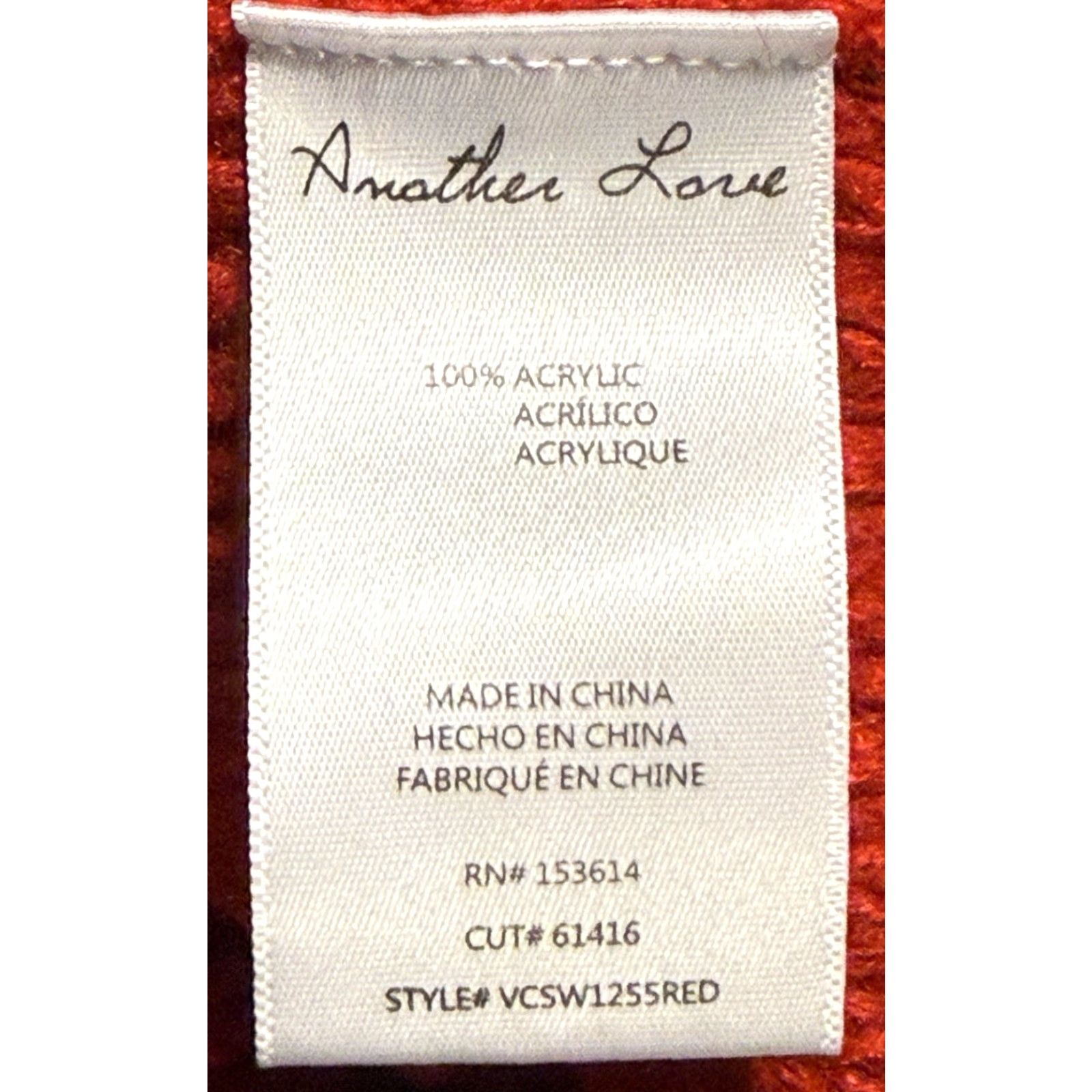 Anthropologie NWT Anthropologie Red Cable Knit Crew Neck Sweater Sz L For Love Minimalist Holiday Christmas Party Women Pullover Striped Acrylic Brand Size L / US 10 / IT 46 - 7 Thumbnail