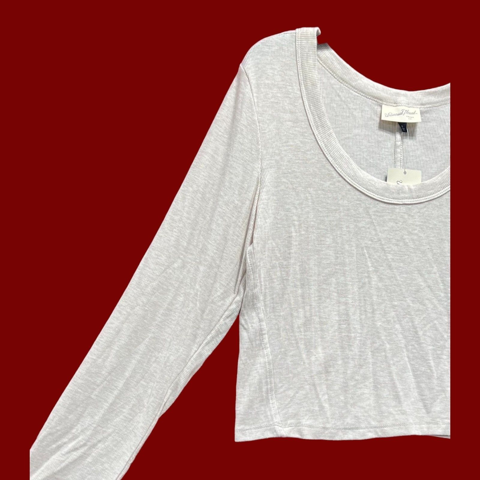 Other Universal Thread - Women's Ribbed Long Sleeve Scoopneck T-Sh Size XL / US 12-14 / IT 48-50 - 13 Thumbnail