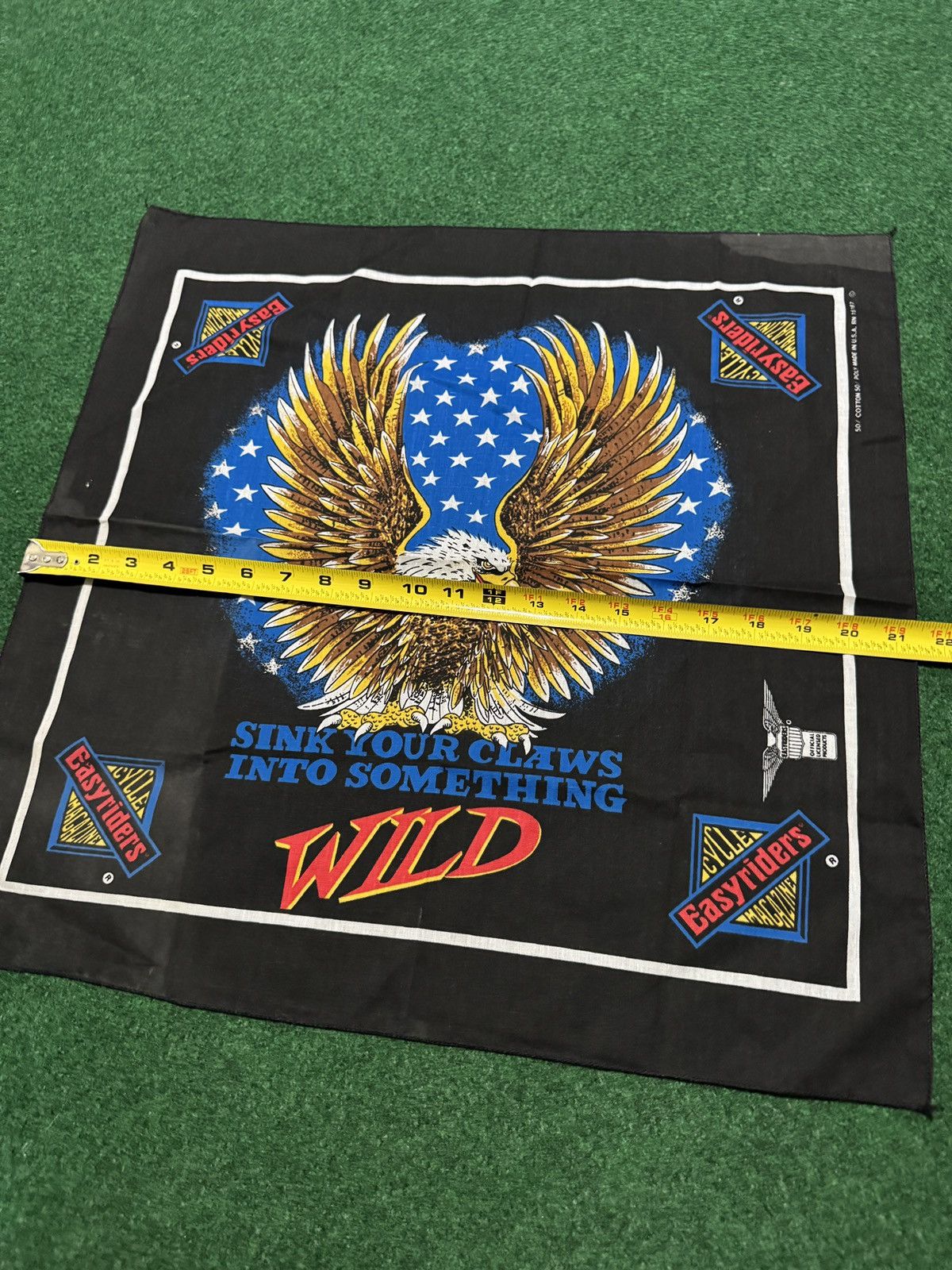 Harley Davidson × Vintage Vintage 90s Easy Riders Something Wild Eagle Biker Bandana Size ONE SIZE - 5 Thumbnail