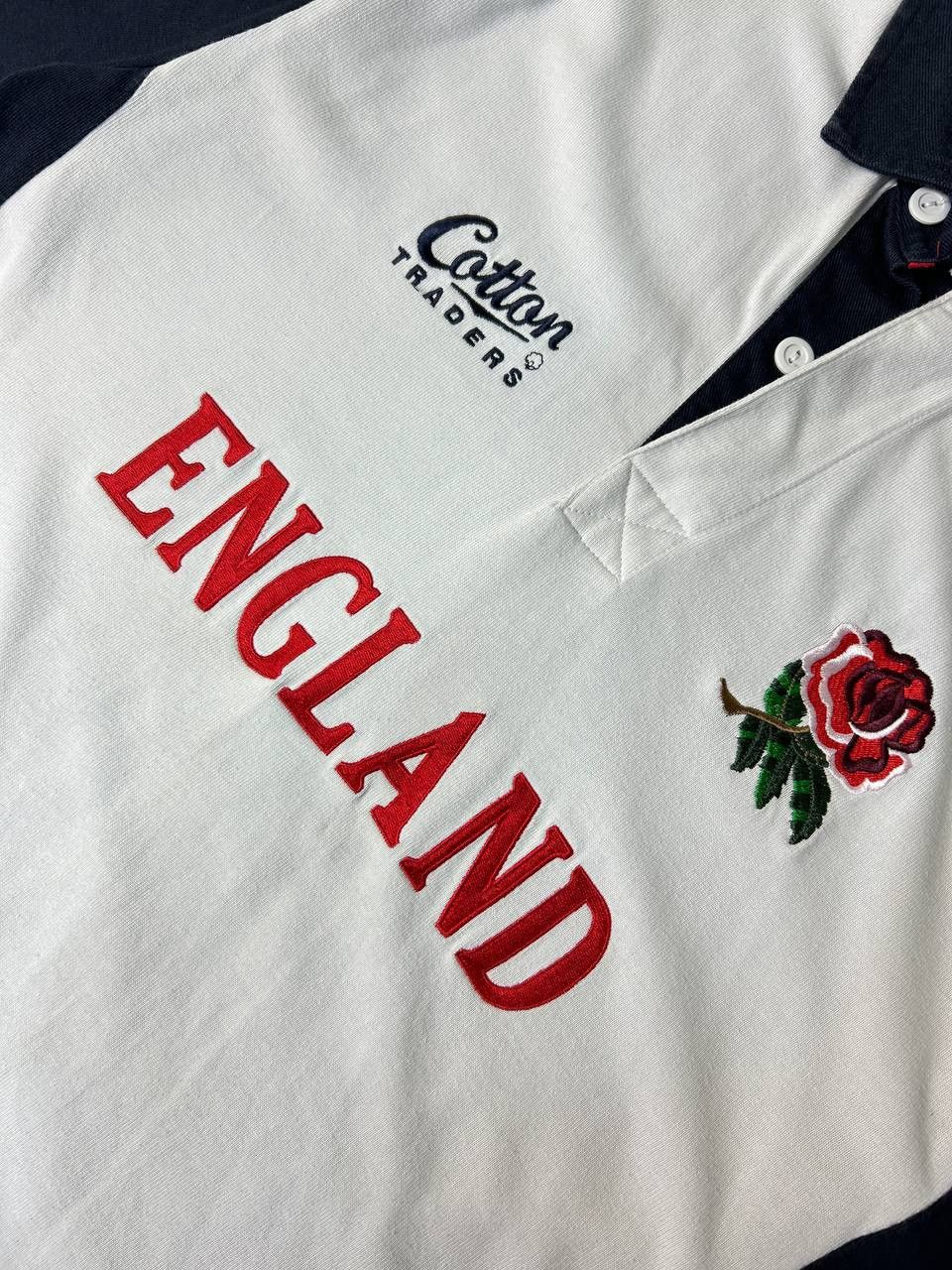Cotton Traders Cotton Traders England Union Rugby Polo Shirt Size US L / EU 52-54 / 3 - 3 Thumbnail