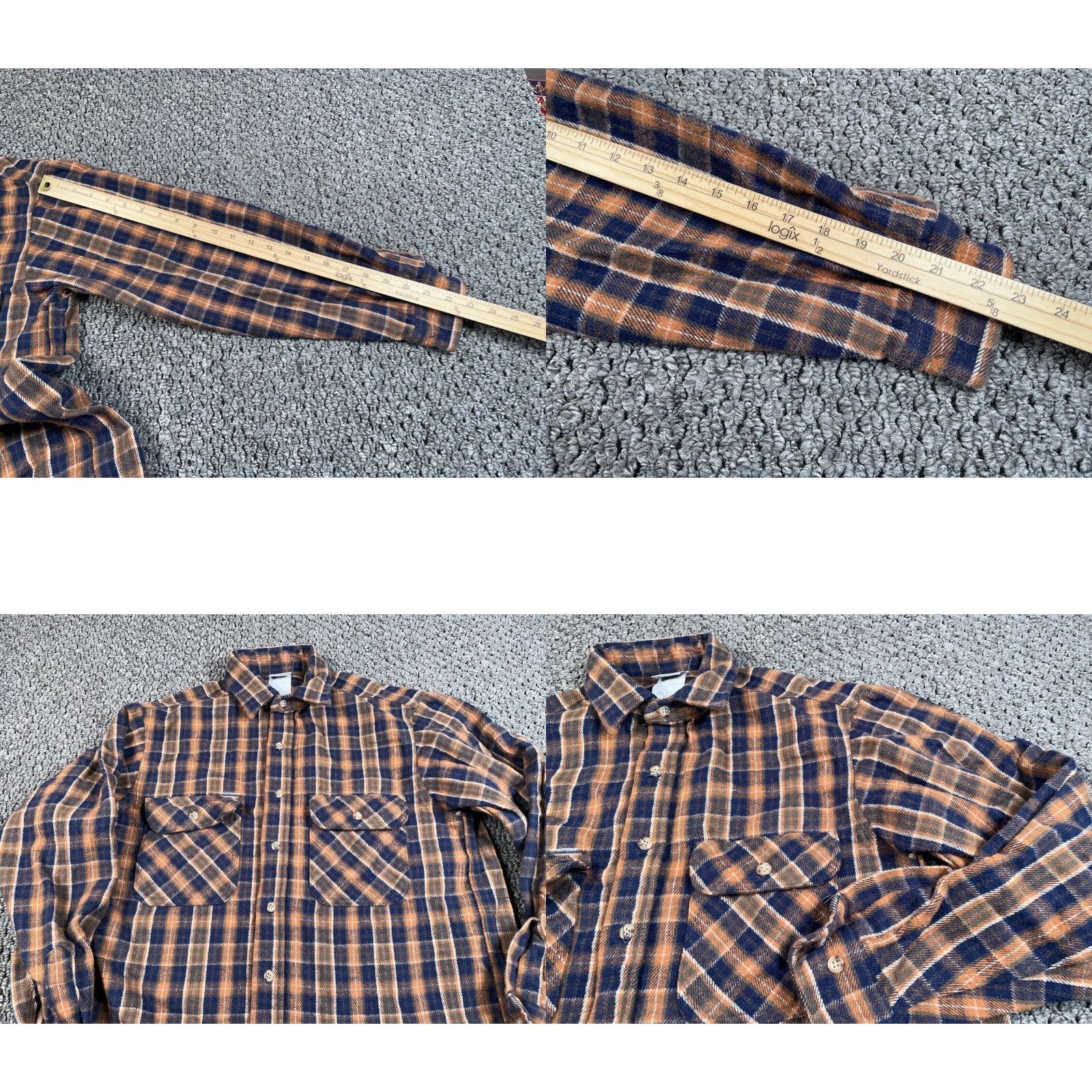 Carhartt VINTAGE Carhartt Flannel Shirt Adult Medium Blue Brown Plaid Workwear 90s Grunge Mens Size US M / EU 48-50 / 2 - 8 Thumbnail
