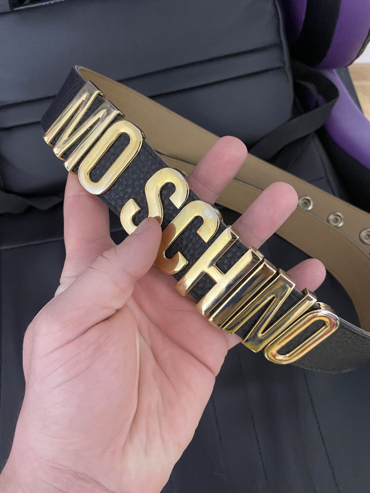 Japanese Brand × Vintage Moschino vintage distressed rhinestones belt Size ONE SIZE - 2 Thumbnail