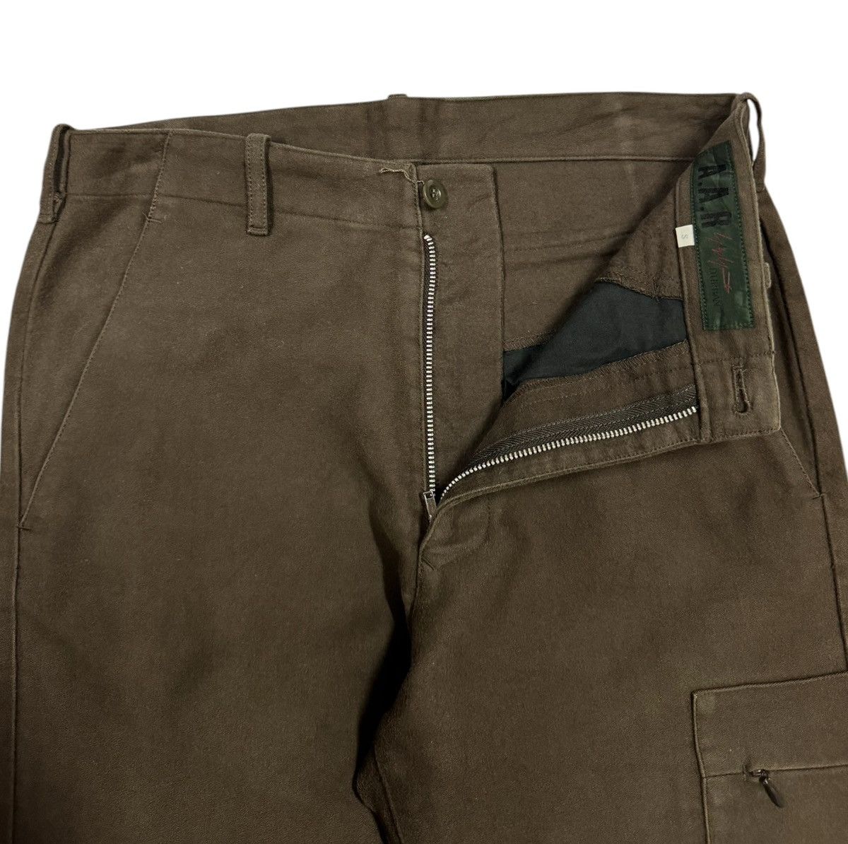 Vintage × Yohji Yamamoto Vtg🔥A.A.R Yohji Yamamoto Single Cargo Pocket Moleskin Pant Size US 30 / EU 46 - 12 Thumbnail