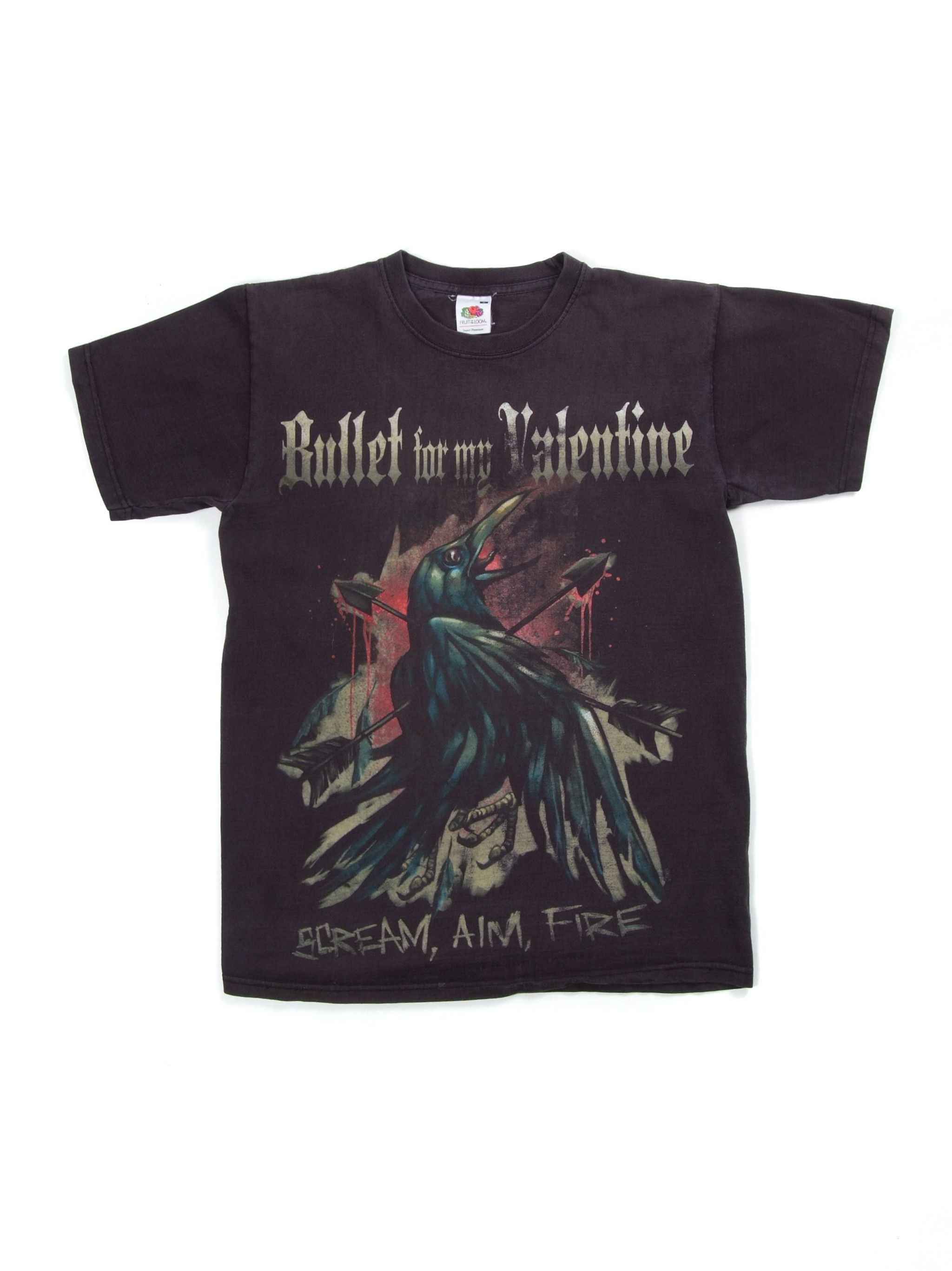 Band Tees × Fruit Of The Loom Vintage Bullet For My Valentine Rock Band Full Print T-shirt Size US S / EU 44-46 / 1 - 1 Thumbnail