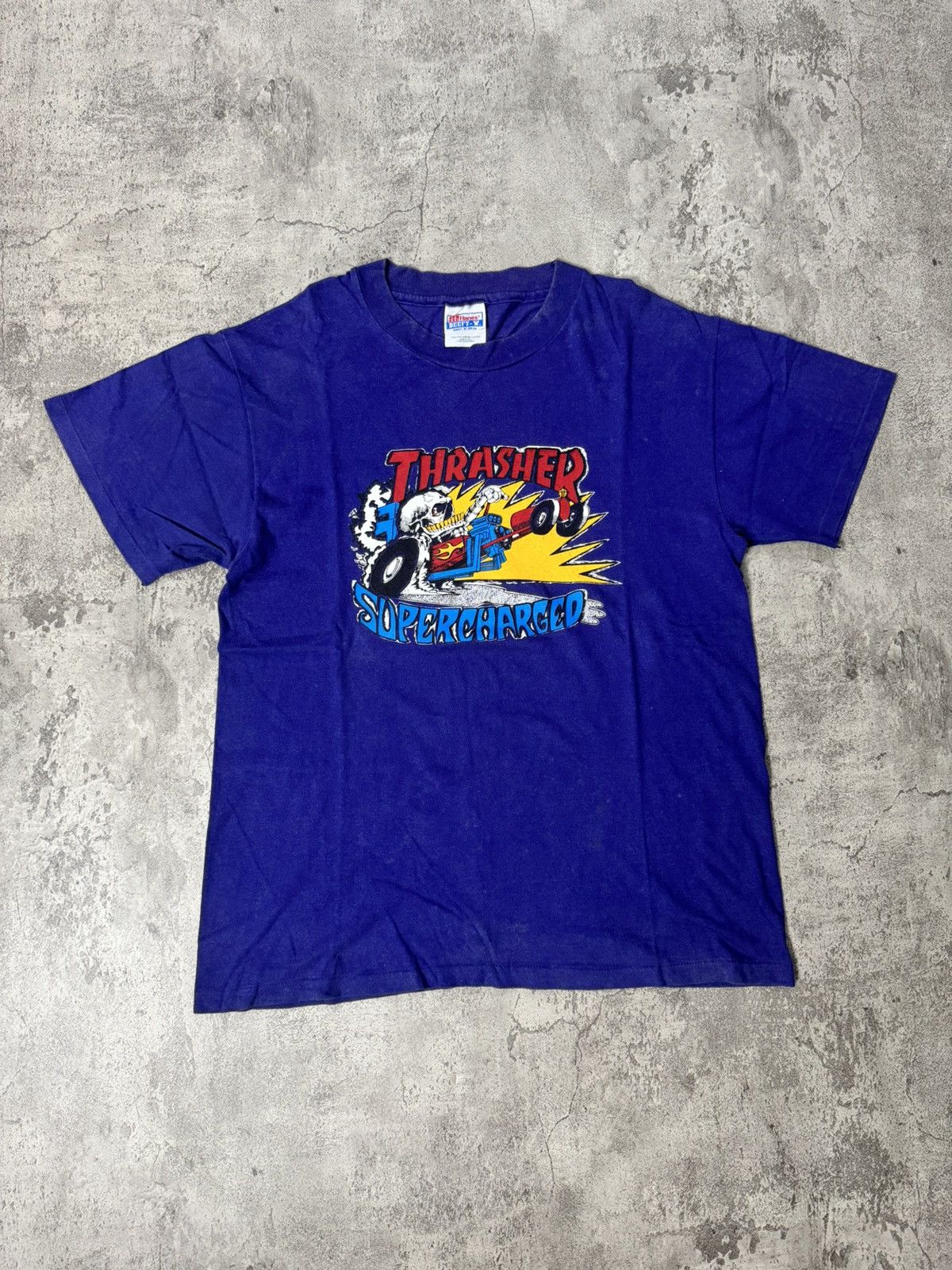 Welcome Skateboards VINTAGE 90’S SKATEBOARD THRASHER SUPERCHARGED T-SHIRT Size US M / EU 48-50 / 2 - 1 Thumbnail