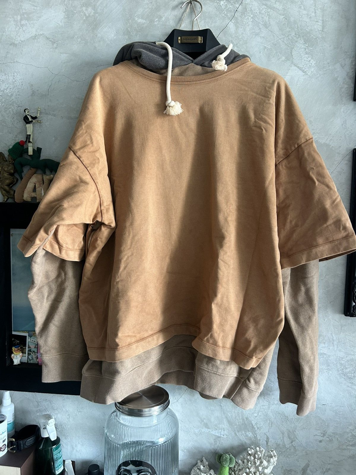 Maison Margiela Layered hoodie brown Size US L / EU 52-54 / 3 - 1 Thumbnail