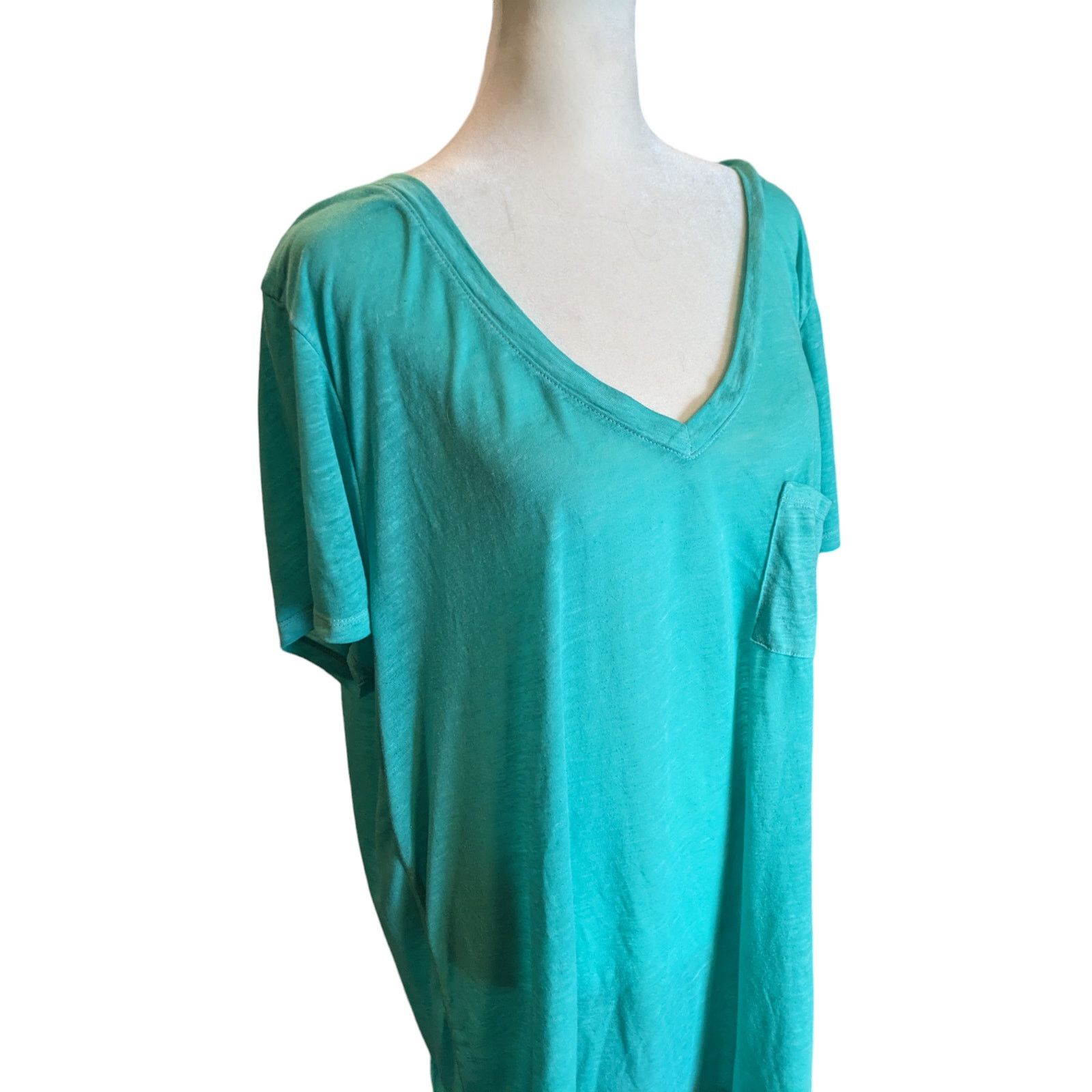 Other Torrid Caribbean Blue Green Classic Fit Sheer Relaxed Tshirt Size XL / US 12-14 / IT 48-50 - 2 Thumbnail