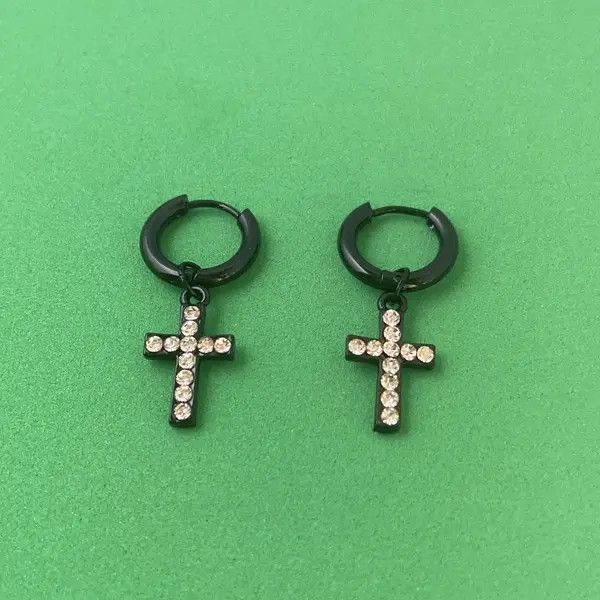 Other Cross Dangle Drop Earrings for Men Women,Cross Earrings Size ONE SIZE - 2 Thumbnail