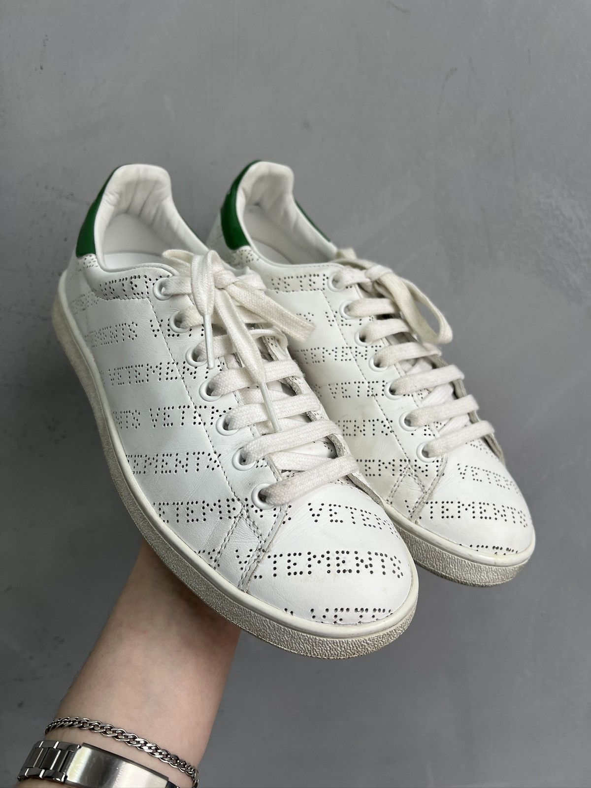 Vetements Vetements low monogram leather trainers Size US 7 / EU 40 - 1 Thumbnail