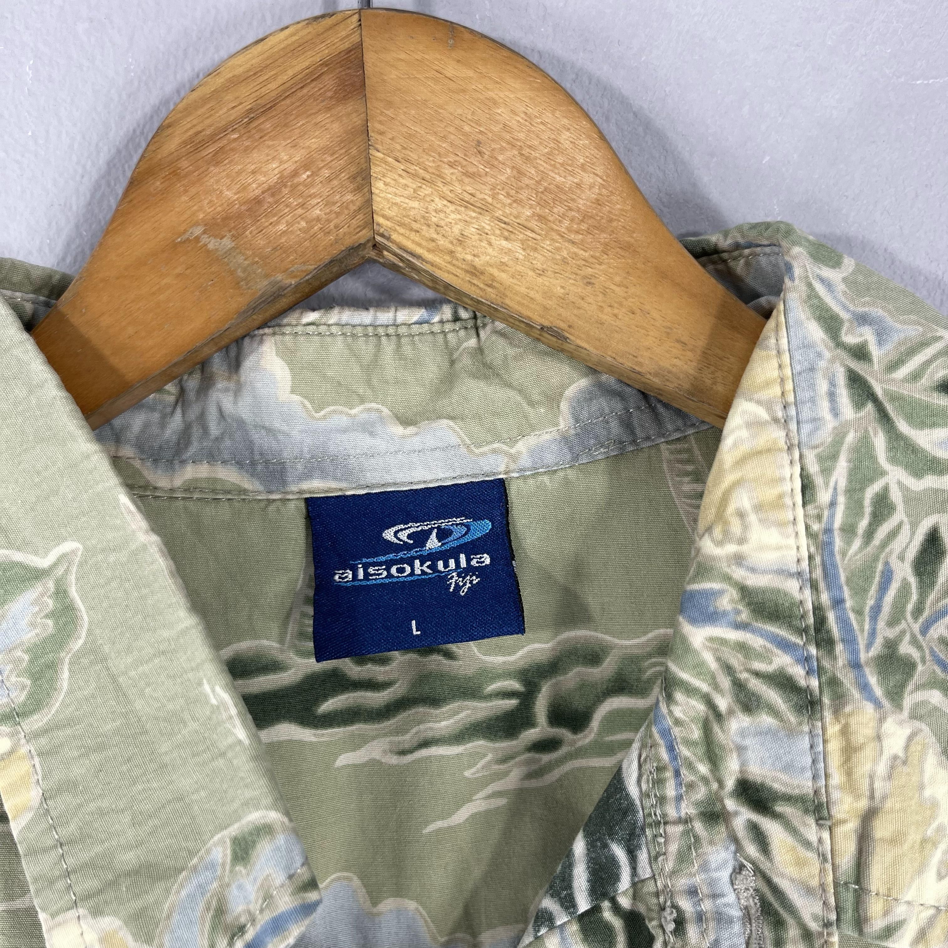 Japanese Brand Vintage Hawaiian Coconut Tree Hibiscus Flower Aloha Shirt Size US L / EU 52-54 / 3 - 5 Thumbnail