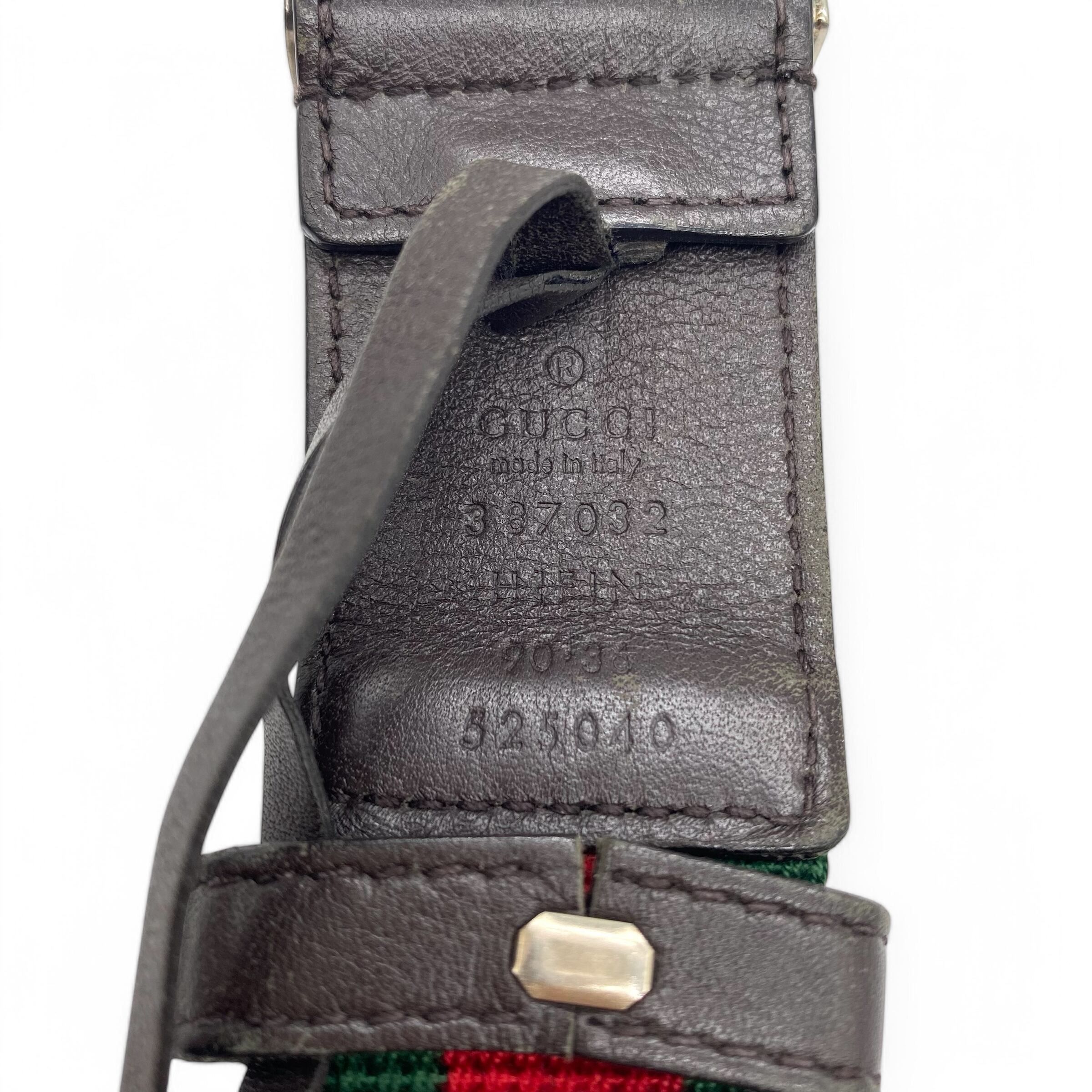 Gucci Vintage Gucci Shelly Line Belt Web Line Size ONE SIZE - 12 Thumbnail