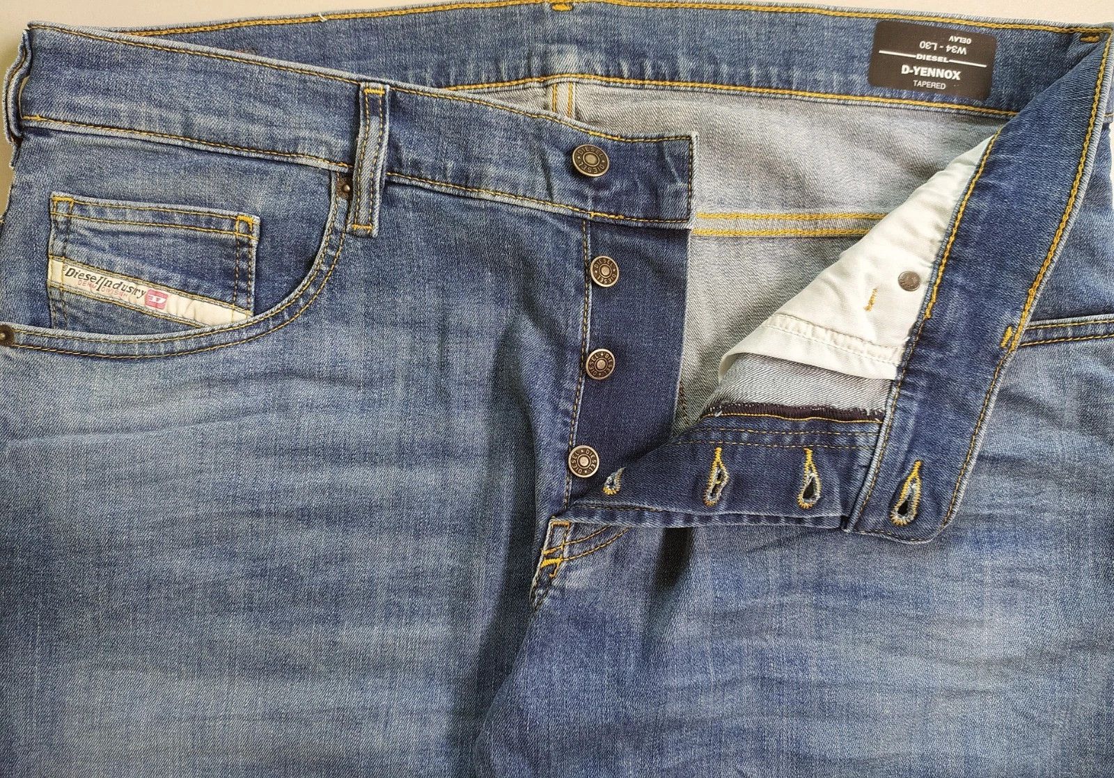 Diesel Diesel D-YENNOX L.30 MENS JEANS T/9877 Size US 34 / EU 50 - 5 Thumbnail