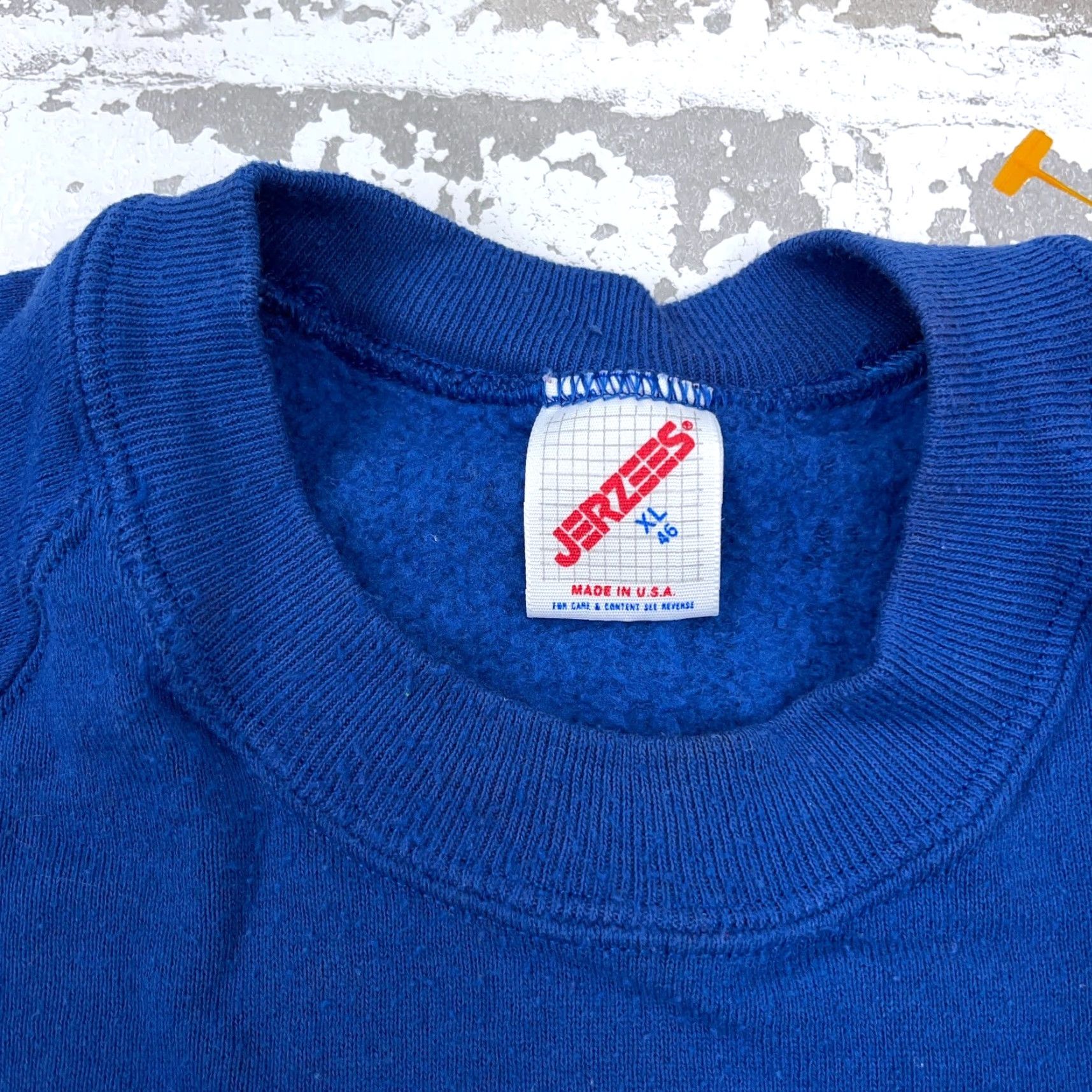Jerzees VINTAGE Jerzees Sweatshirt Men XL Blue Crew Neck Pullover 50/50 USA 90s Y2K Heavyweight All Seasons Size US XL / EU 56 / 4 - 3 Thumbnail