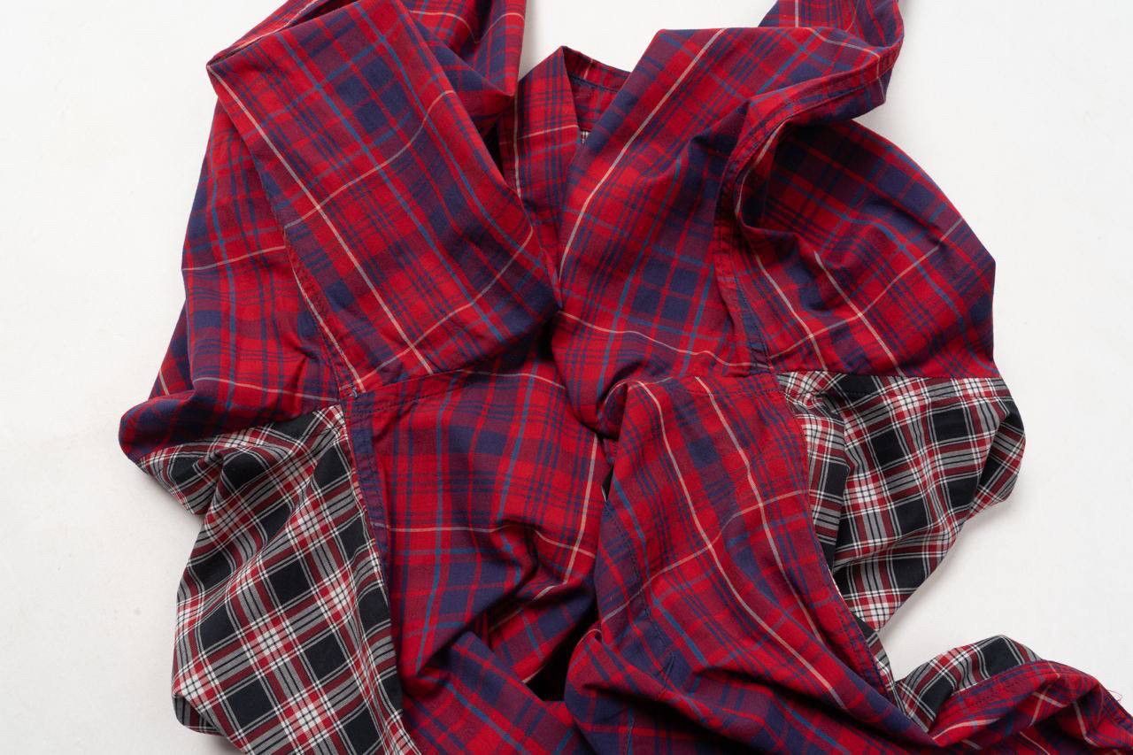 Paul Smith 🔵 PS PAUL SMITH Tailored Fit Checked Red Plaid Shirt Size US M / EU 48-50 / 2 - 13 Thumbnail