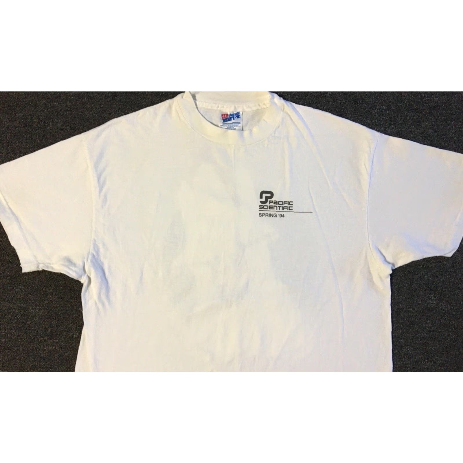 NASA VINTAGE Pacific Scientific Spaceship Shirt L White Men T-Shirt XS? Wait. Size US L / EU 52-54 / 3 - 7 Thumbnail