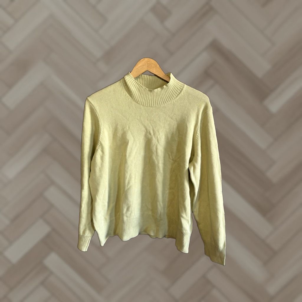 Old Navy Old Navy Yellow Ribbed Knit Pullover Sweatshirt XL Women's Lightweight NWT Size XL / US 12-14 / IT 48-50 - 1 Thumbnail