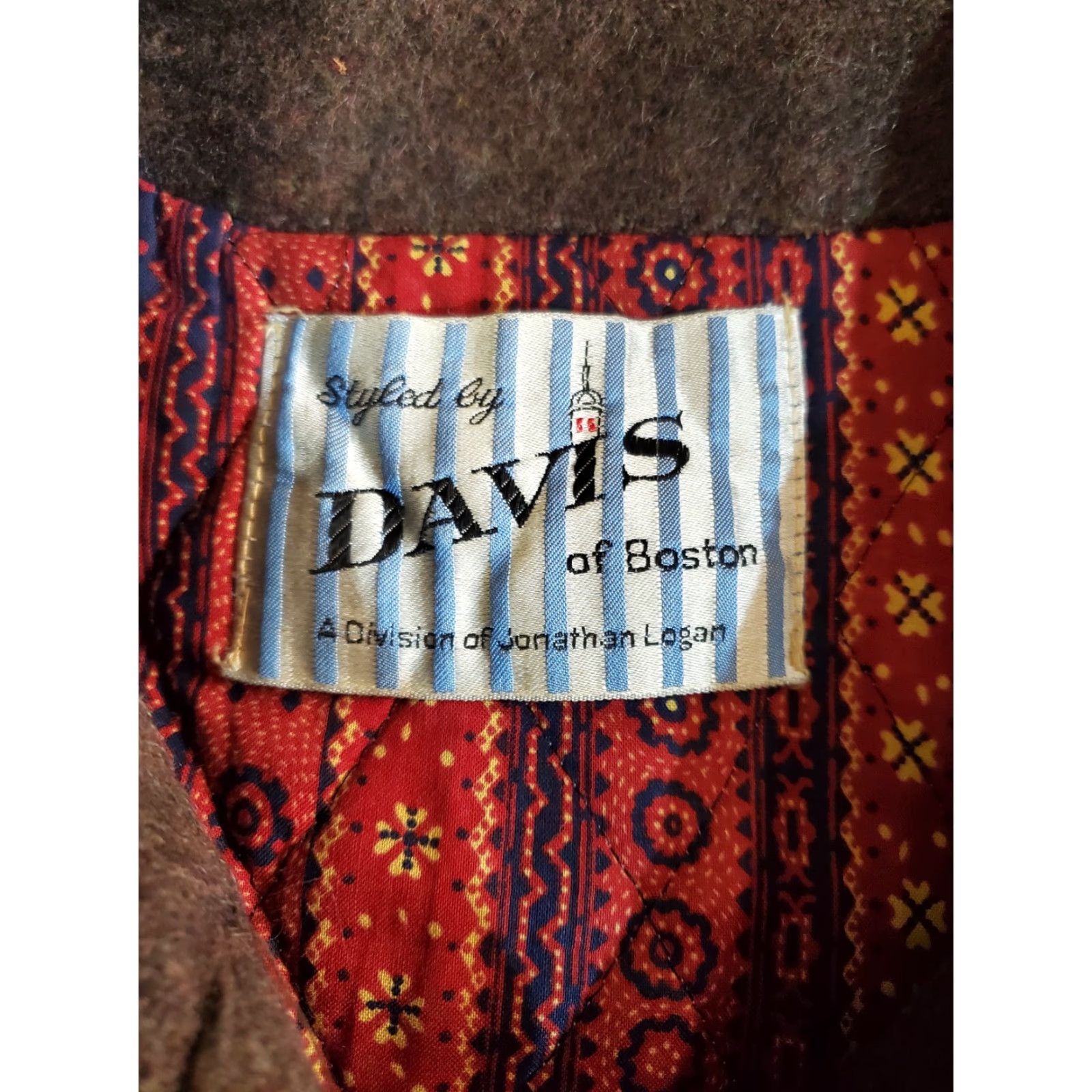 Vintage VINTAGE Davis of Boston- Bohemian Style Wool Coat by Jonathan Logan Mid Length Sz Lg Womens Bohemian Wool Coat 1980s Brown Size M / US 6-8 / IT 42-44 - 4 Thumbnail