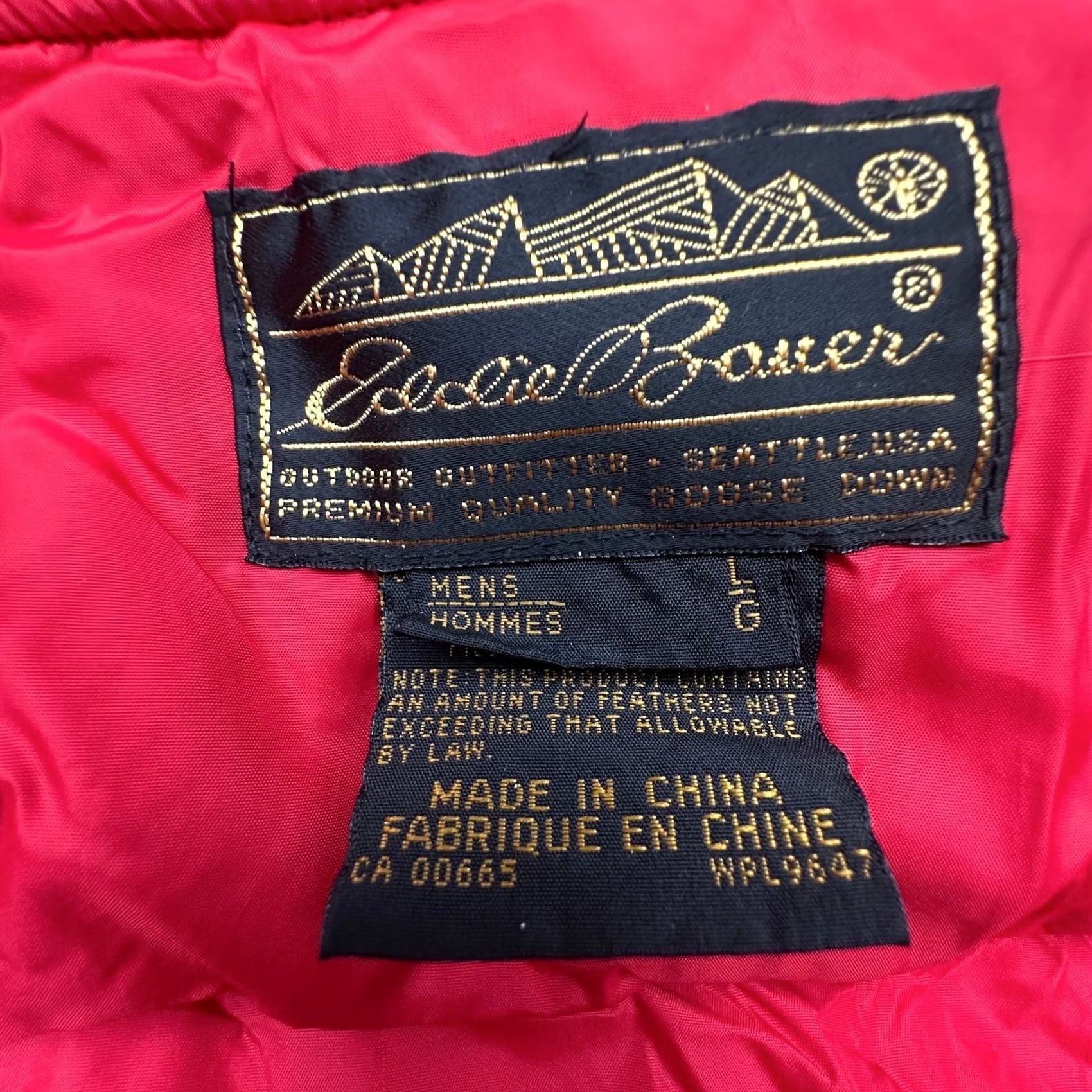 Eddie Bauer VINTAGE Eddie Bauer Goose Down Puffer Vest Mens Large Red Full Zip Quilted 90s Down Insulated Nylon Lined Zip Vest Mens Red 90s Size US L / EU 52-54 / 3 - 5 Thumbnail