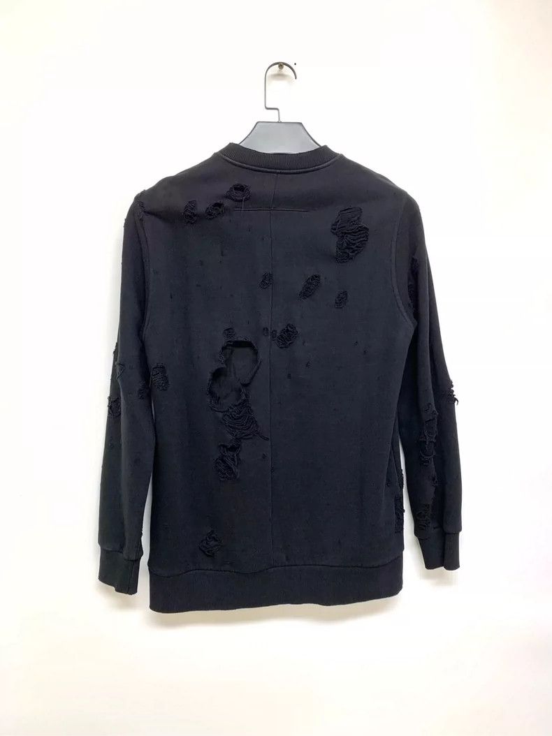 Givenchy Givenchy Black Ripped Crewneck Sweatshirt 2506-Nextarrow Size US XS / EU 42 / 0 - 8 Thumbnail