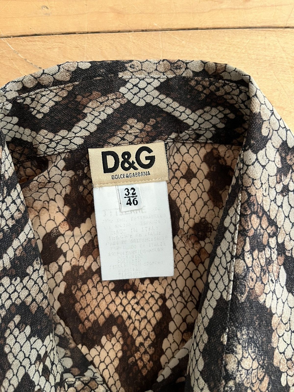 Dolce & Gabbana Dolce & Gabbana mesh Python Button up Shirt Size L / US 10 / IT 46 - 4 Thumbnail