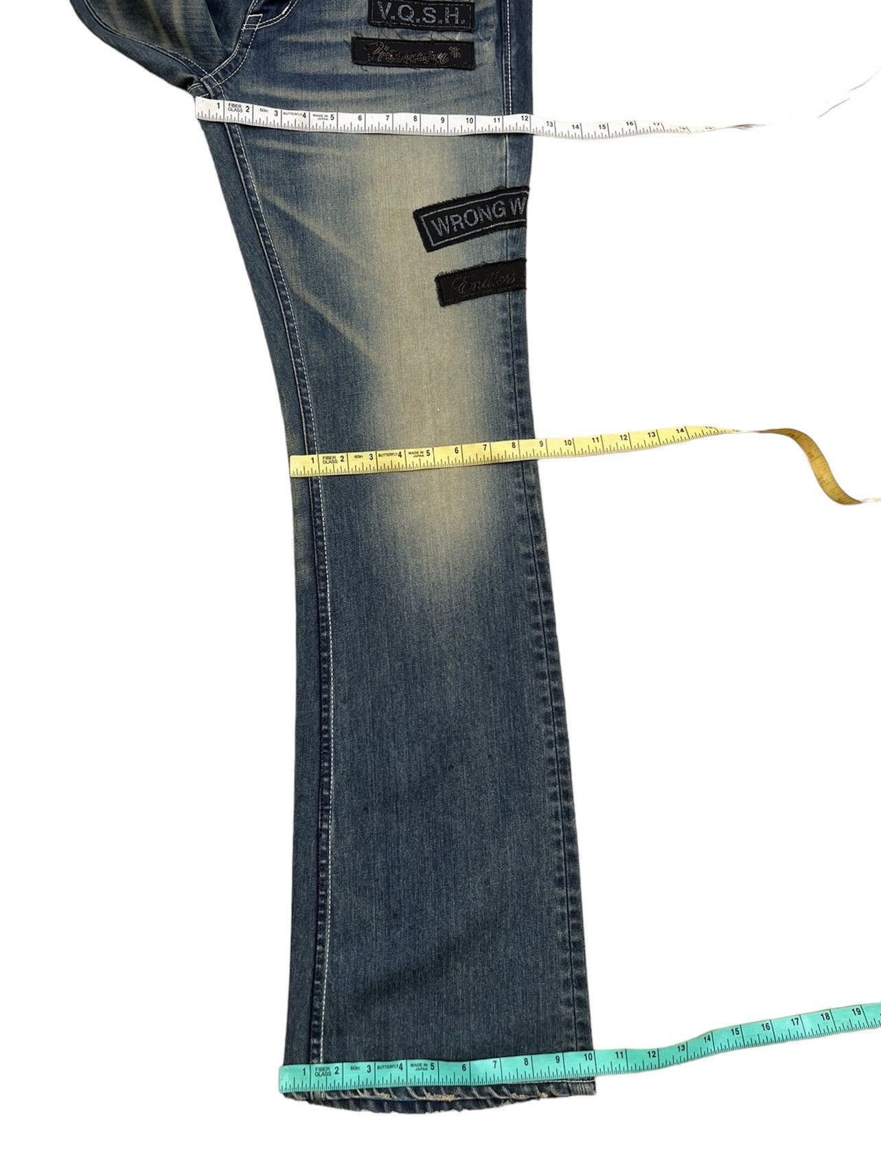 Vanquish Mud Wash Vanquish Gold Japan Patches Low Rise Flare Jeans Size US 32 / EU 48 - 4 Thumbnail
