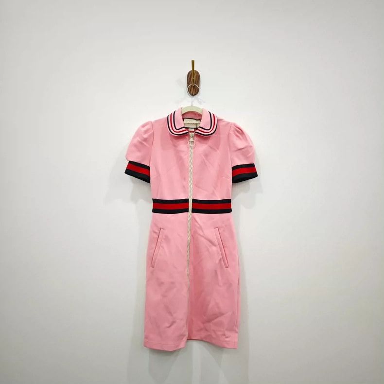Gucci Gucci Pink, red and green striped dress 2505-Nextarrow Size XS / US 0-2 / IT 36-38 - 5 Thumbnail