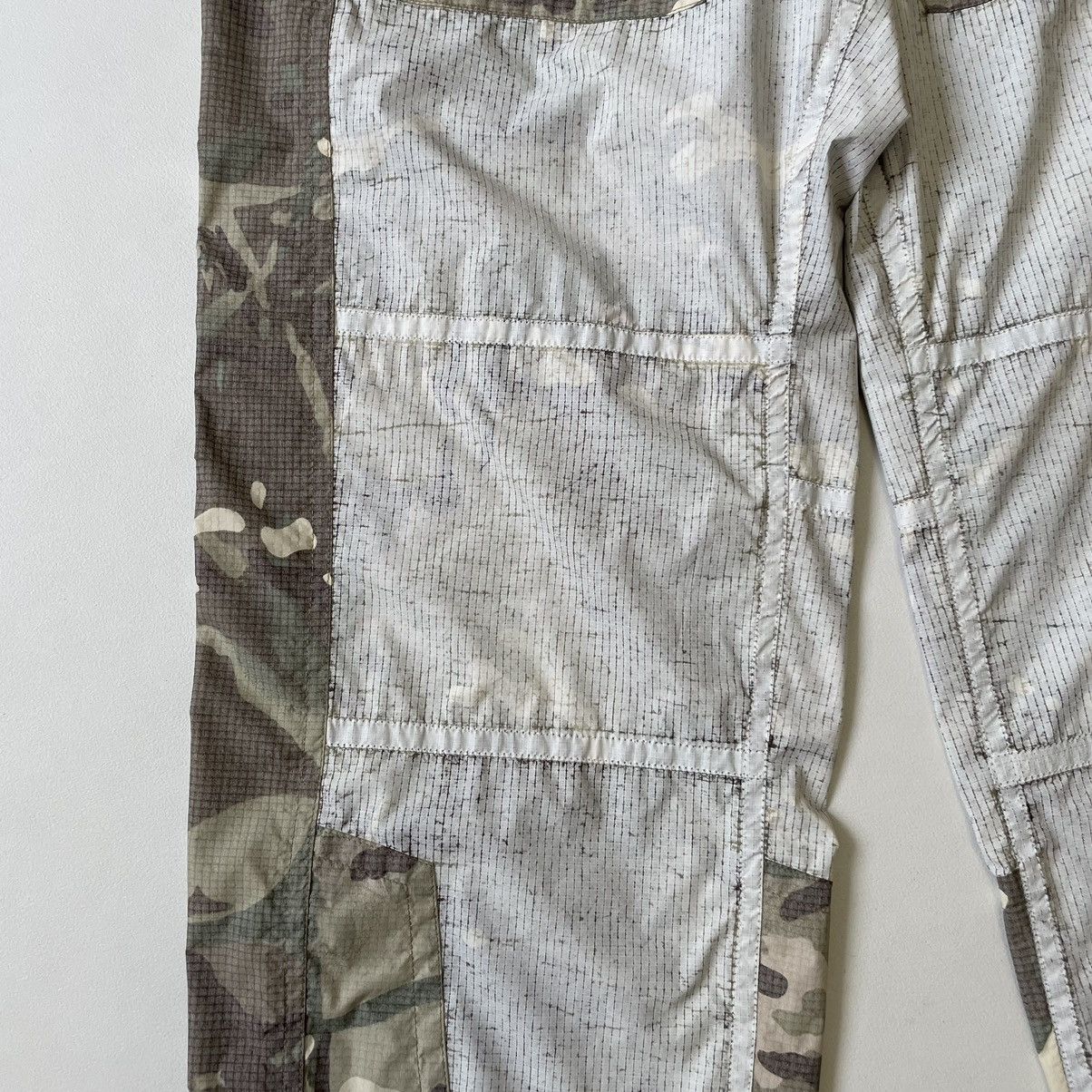 Dries Van Noten Sample White Coated Camo Nylon Utility Trousers Size US 34 / EU 50 - 7 Thumbnail