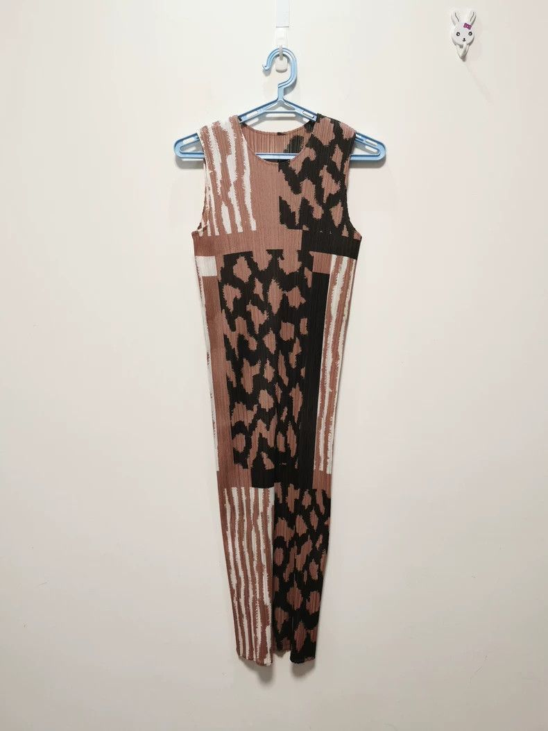 Issey Miyake Issey Miyake size:2 Leopard print pleated dress Size S / US 4 / IT 40 - 1 Thumbnail