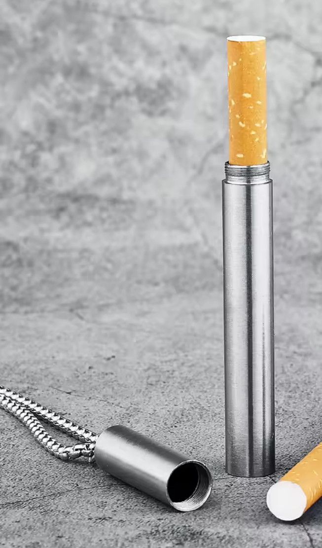 Jewelry Hip Hop Cigarettes Case Pendant Necklace Size ONE SIZE - 3 Thumbnail