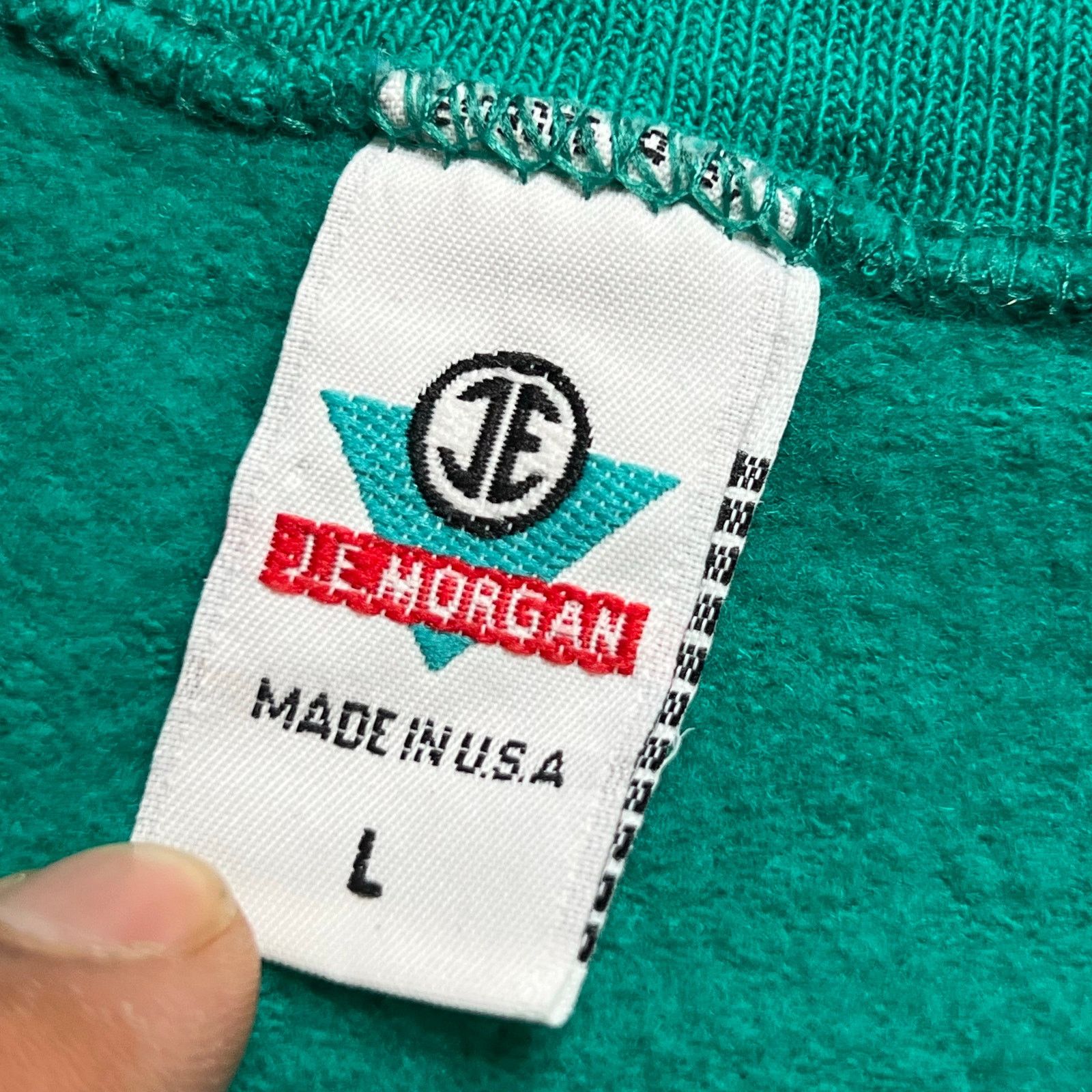 Vintage Vintage JE Morgan USA Made Crewneck Sweatshirt Green L 80s Size US L / EU 52-54 / 3 - 2 Thumbnail