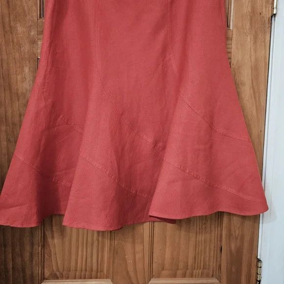 Other Sherry Taylor Coral Red A-line Swing Midi Women's Skirt Size 36" / US 14 / IT 50 - 5 Thumbnail
